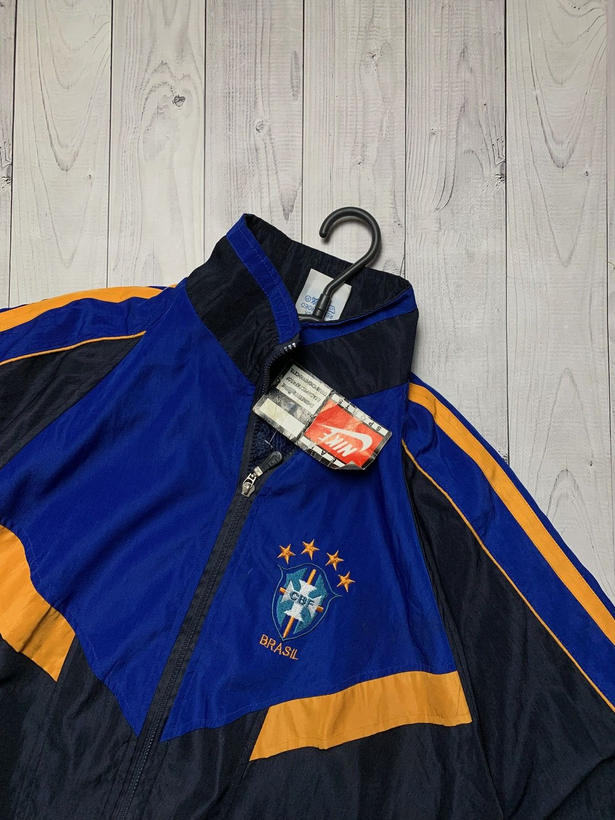 Vintage Vintage Nike Track jacket Brasil rare blue size Xs/S Size US XS / EU 42 / 0 - 2 Thumbnail