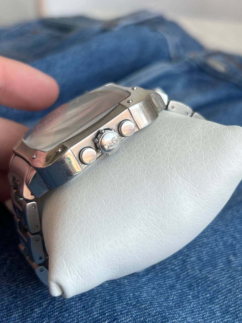 Dolce & Gabbana D&G MEN'S METAL BIG CHUNKY METAL STEEL QUARTZ WATCH 2000S Size ONE SIZE - 8 Thumbnail