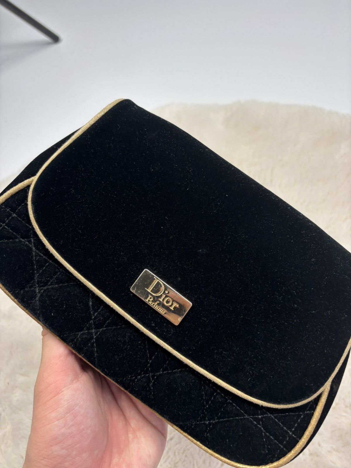Christian Dior Monsieur × Dior × Vintage Christian Dior Parfums Vintage Velvet Small Bag Luxury Size ONE SIZE - 3 Thumbnail