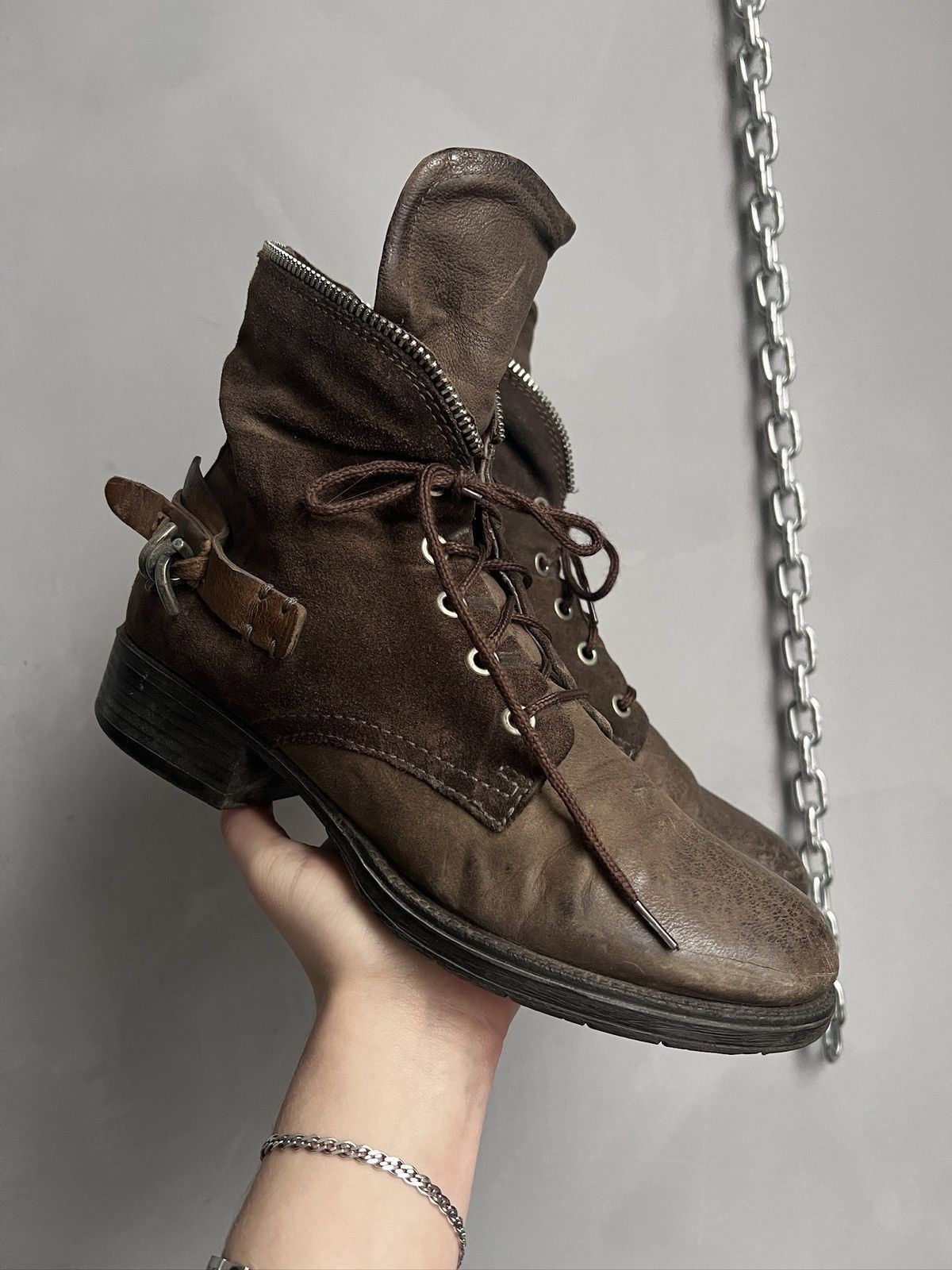A.S.98 Ankle artisan A.S. 98 style leather boots avant garde Size US 5.5 / EU 38 - 2 Thumbnail
