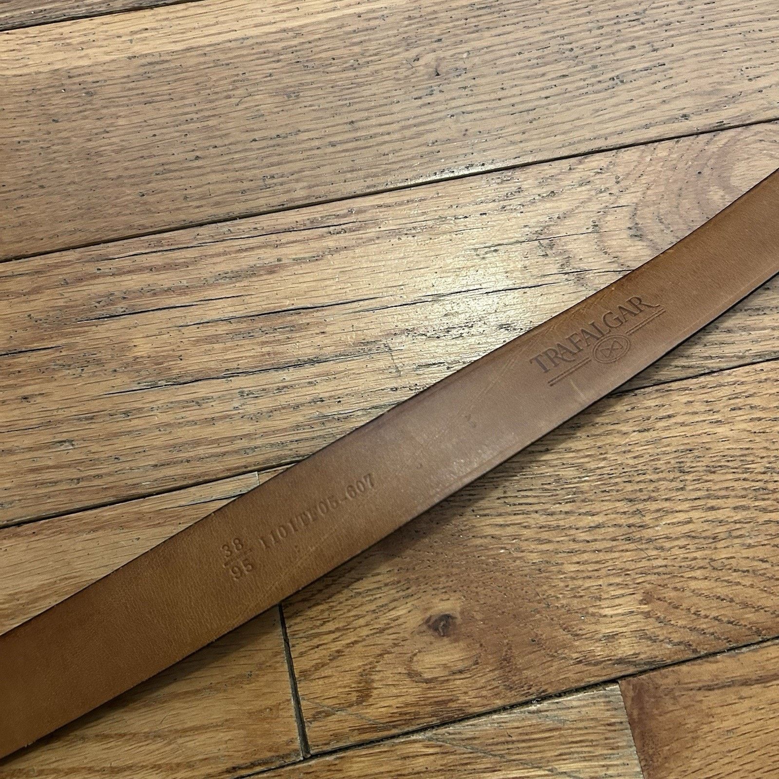 Trafalgar Genuine Italian Leather Handcrafted Dark Brown Belt 38 Size 38 - 2 Thumbnail