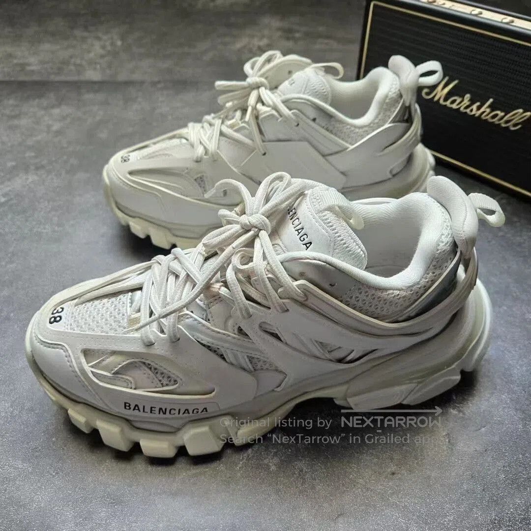 balenciaga track sneakers in white size 38.