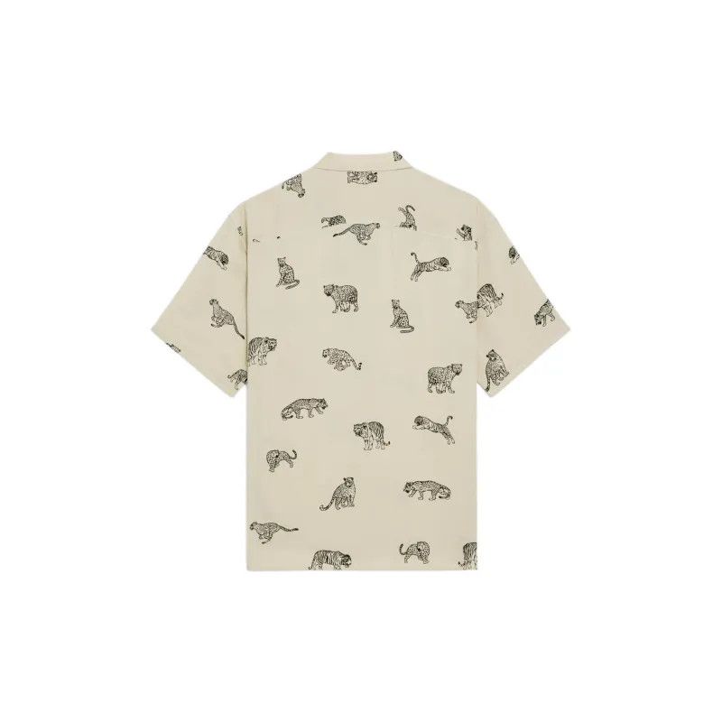 Celine o1w1db11124 Hawaiian Viscose Shirt in Beige Size US M / EU 48-50 / 2 - 2 Thumbnail