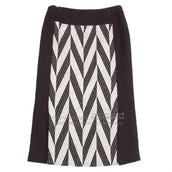 Dries Van Noten Dries Van Noten Herringbone Knit Skirt Size 35" - 4 Thumbnail
