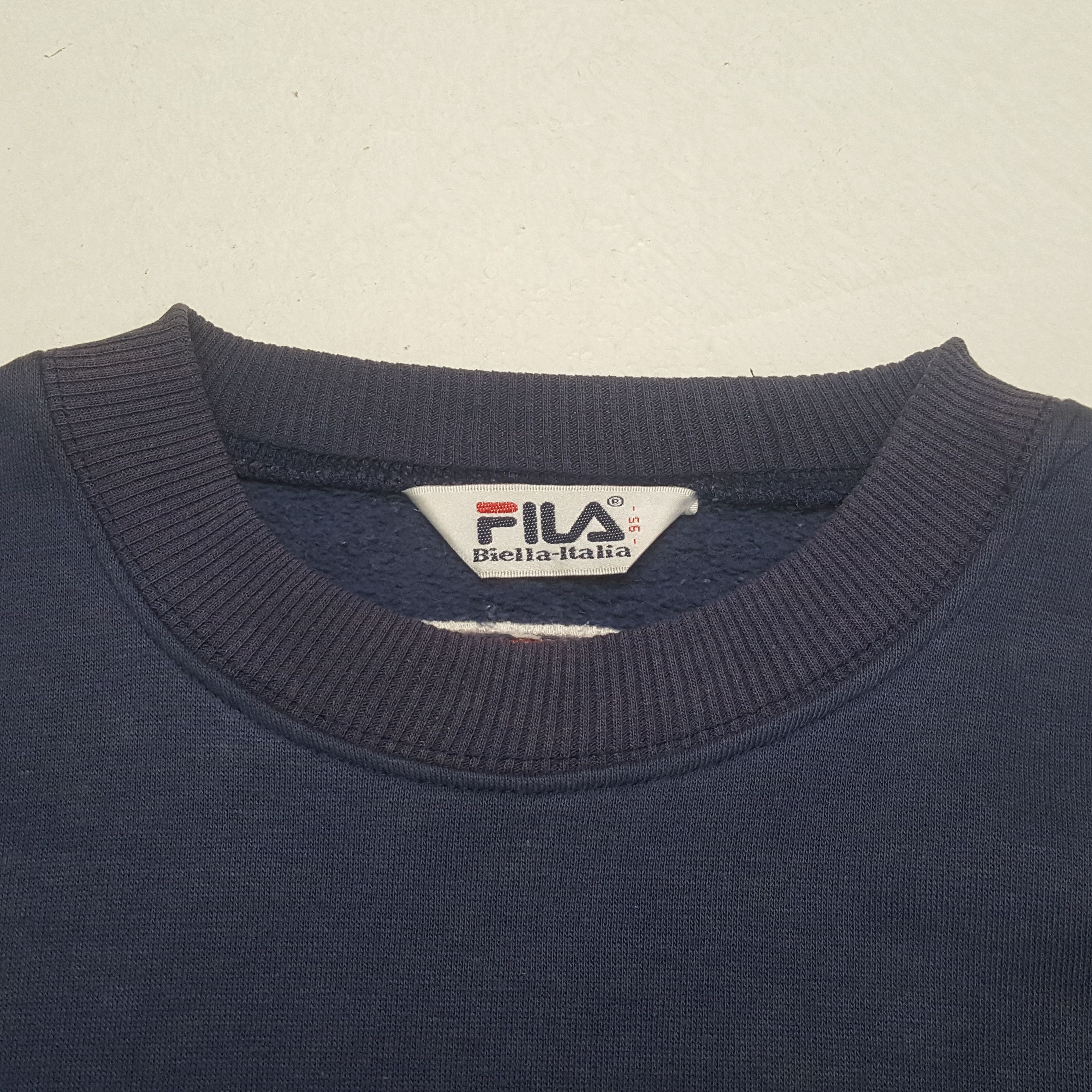 Fila × Vintage Fila Biella Italia Spellout Design Sweatshirt Size US L / EU 52-54 / 3 - 5 Thumbnail