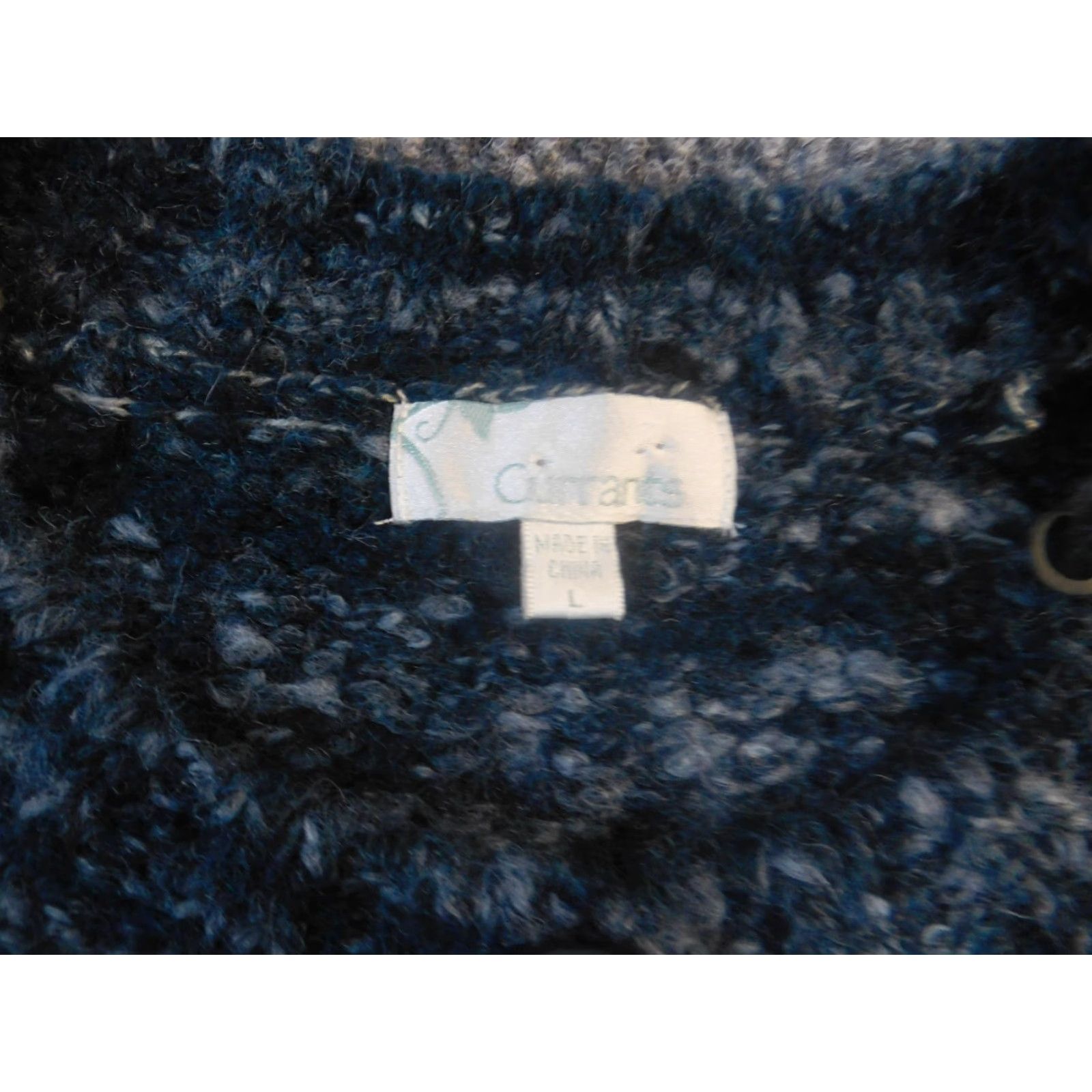 Vintage Currants Womens Cardigan Sweater Large Blue Stretch Crew Neck Long Sleeve Knit Cotton Regular Classic Size L / US 10 / IT 46 - 5 Thumbnail