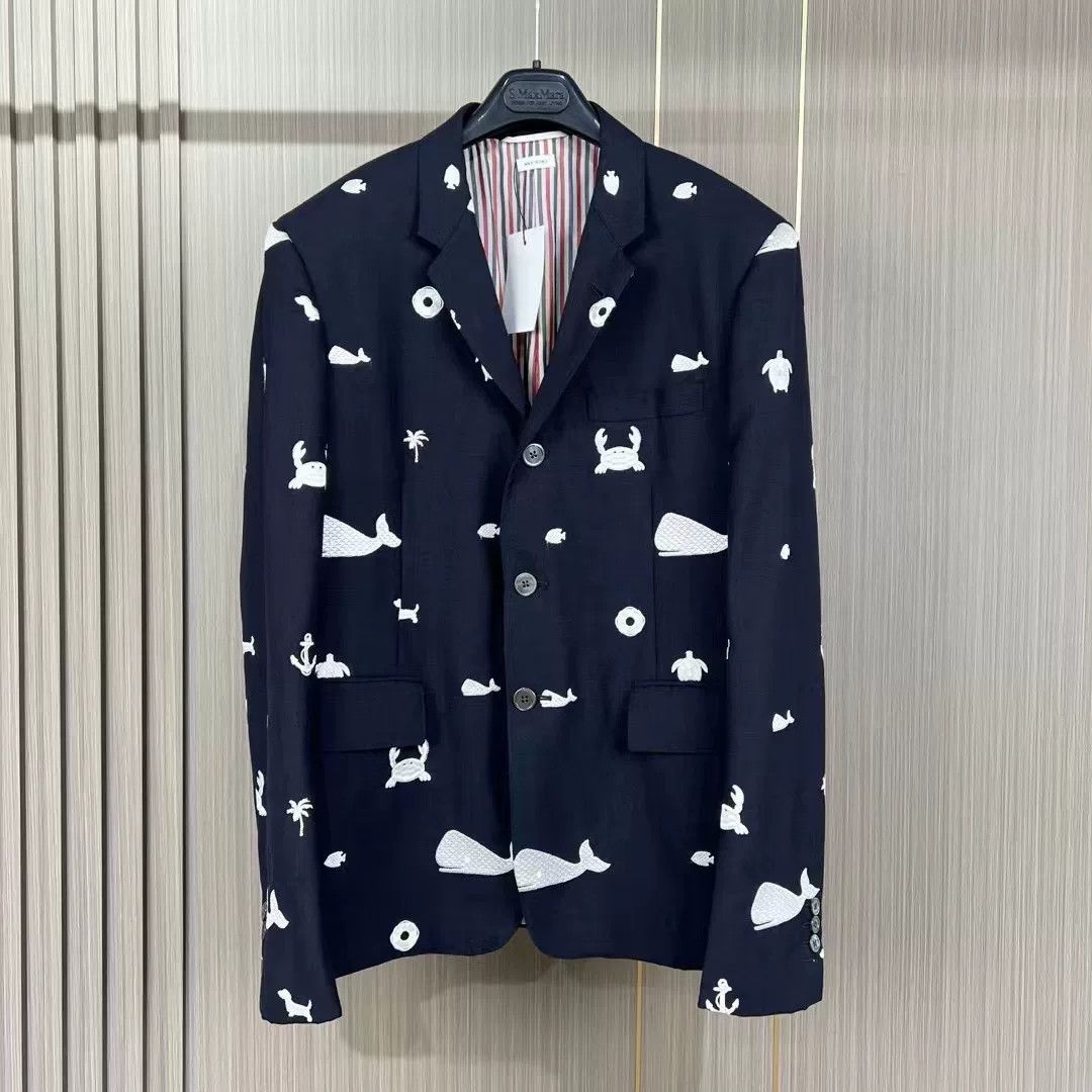 Thom Browne thom browne whale turtle embroidered jacket Size US M / EU 48-50 / 2 - 1 Thumbnail