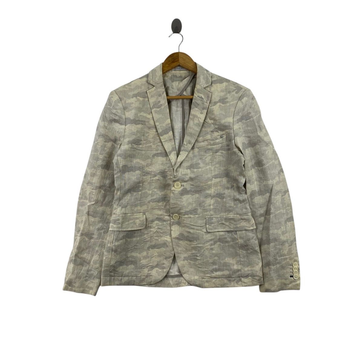 Zara ZARA MAN Multi Pockets Camoflage Overprint Grey Blazer Coat Size US M / EU 48-50 / 2 - 1 Thumbnail