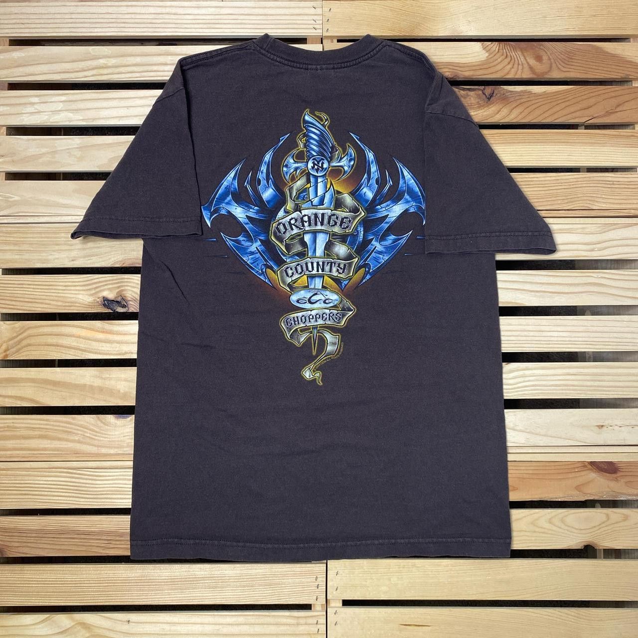 AAA Vintage OCC Orange County Choppers Brown Tee Size Medium Size US M / EU 48-50 / 2 - 1 Thumbnail