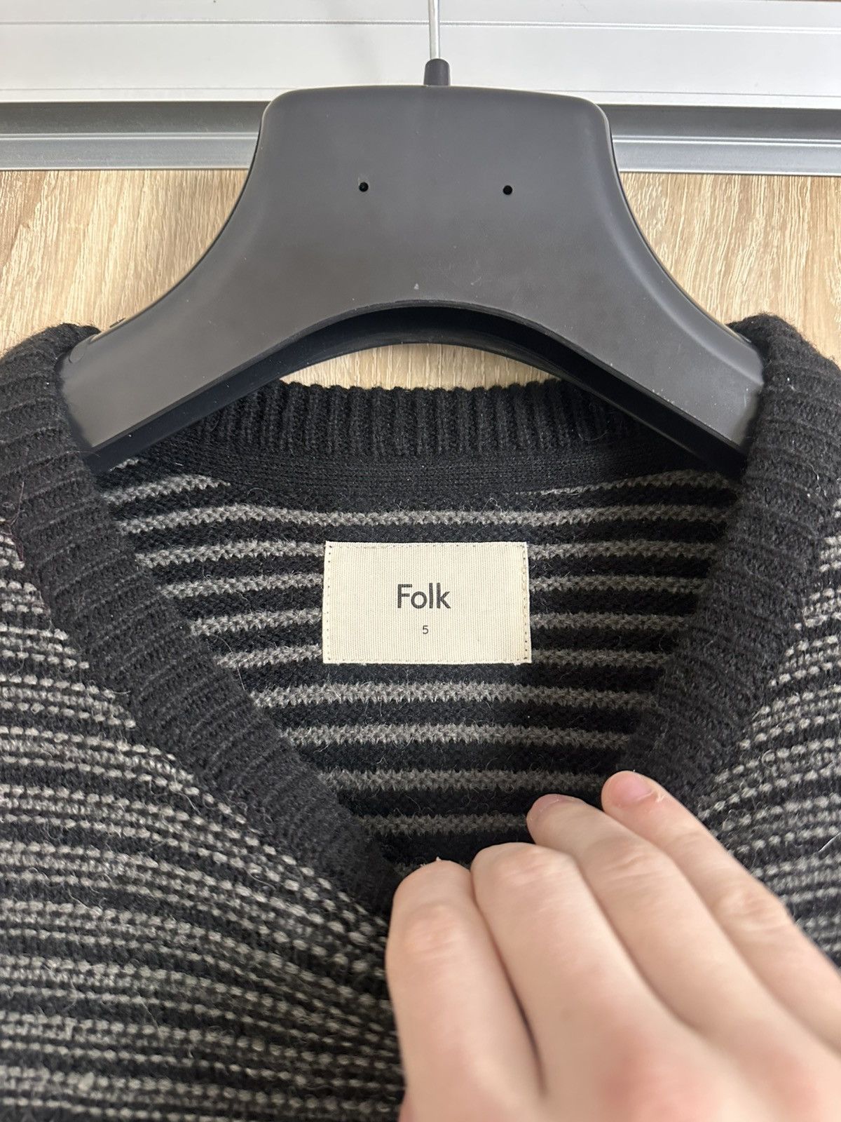 Folk 🔥 Folk Wool Blend Striped Knitted Sweater Pullover Mens Y2K Size US L / EU 52-54 / 3 - 5 Thumbnail