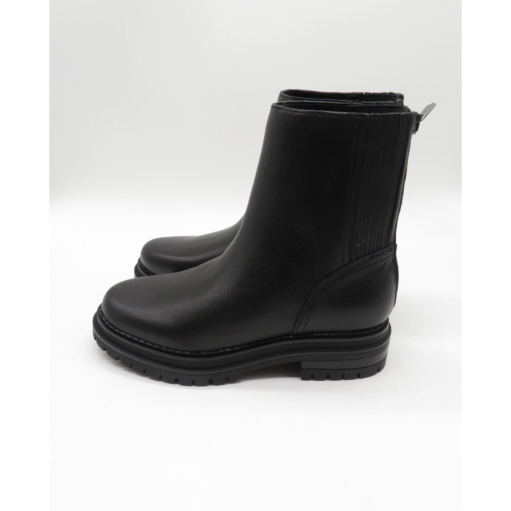 Calvin Klein Calvin Klein Womens Black Leather Ankle Boots Back Zipper Si Size US 6 / IT 36 - 5 Thumbnail