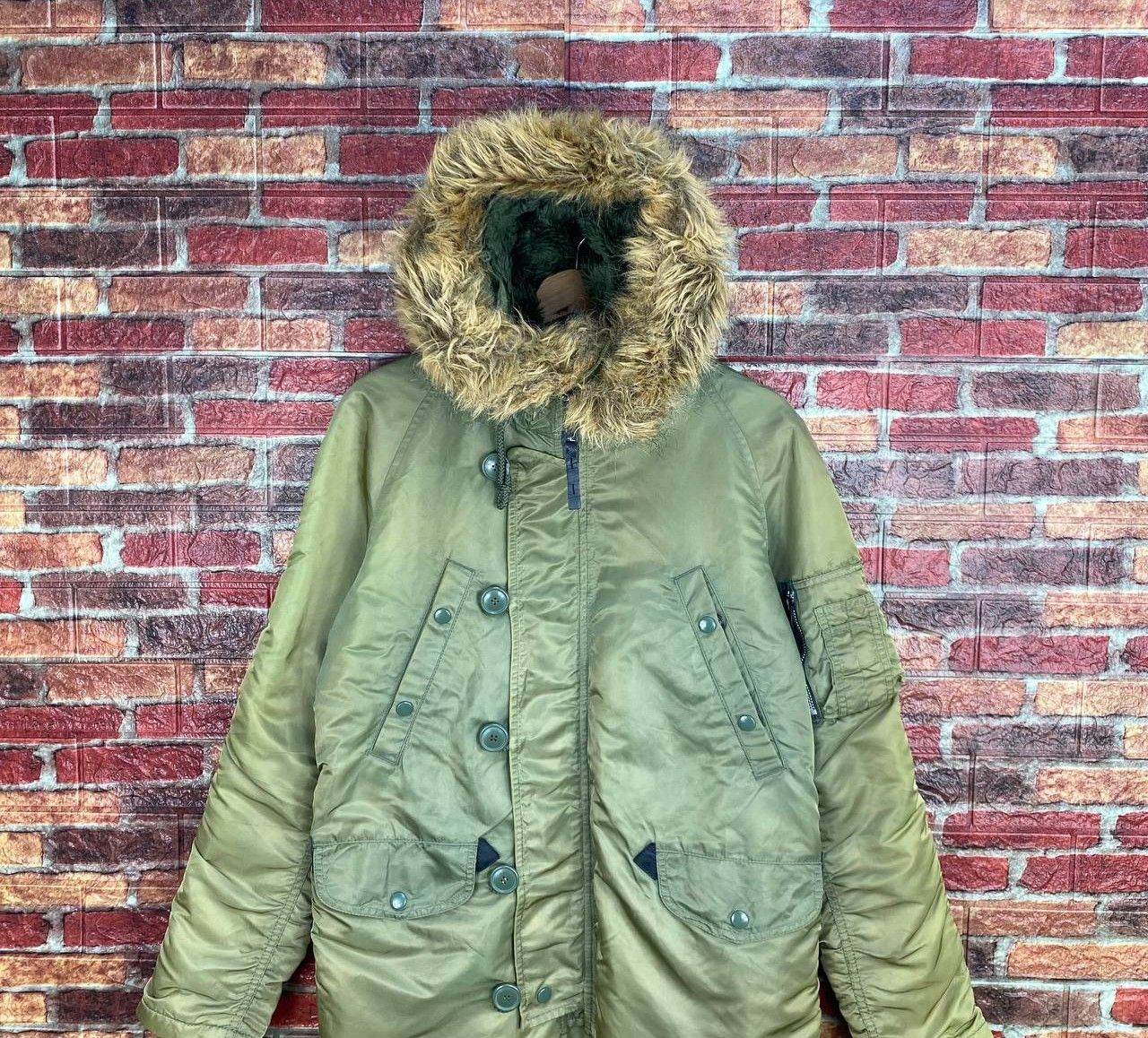 Alpha Industries × Vintage VINTAGE ALPHA INDUSTRIES SUNFADED HOODIE BOMBER MILITARY Size US S / EU 44-46 / 1 - 15 Thumbnail
