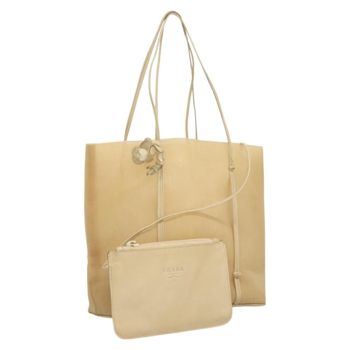 Prada PRADA Hand Bag Nylon Beige Size ONE SIZE - 1 Thumbnail