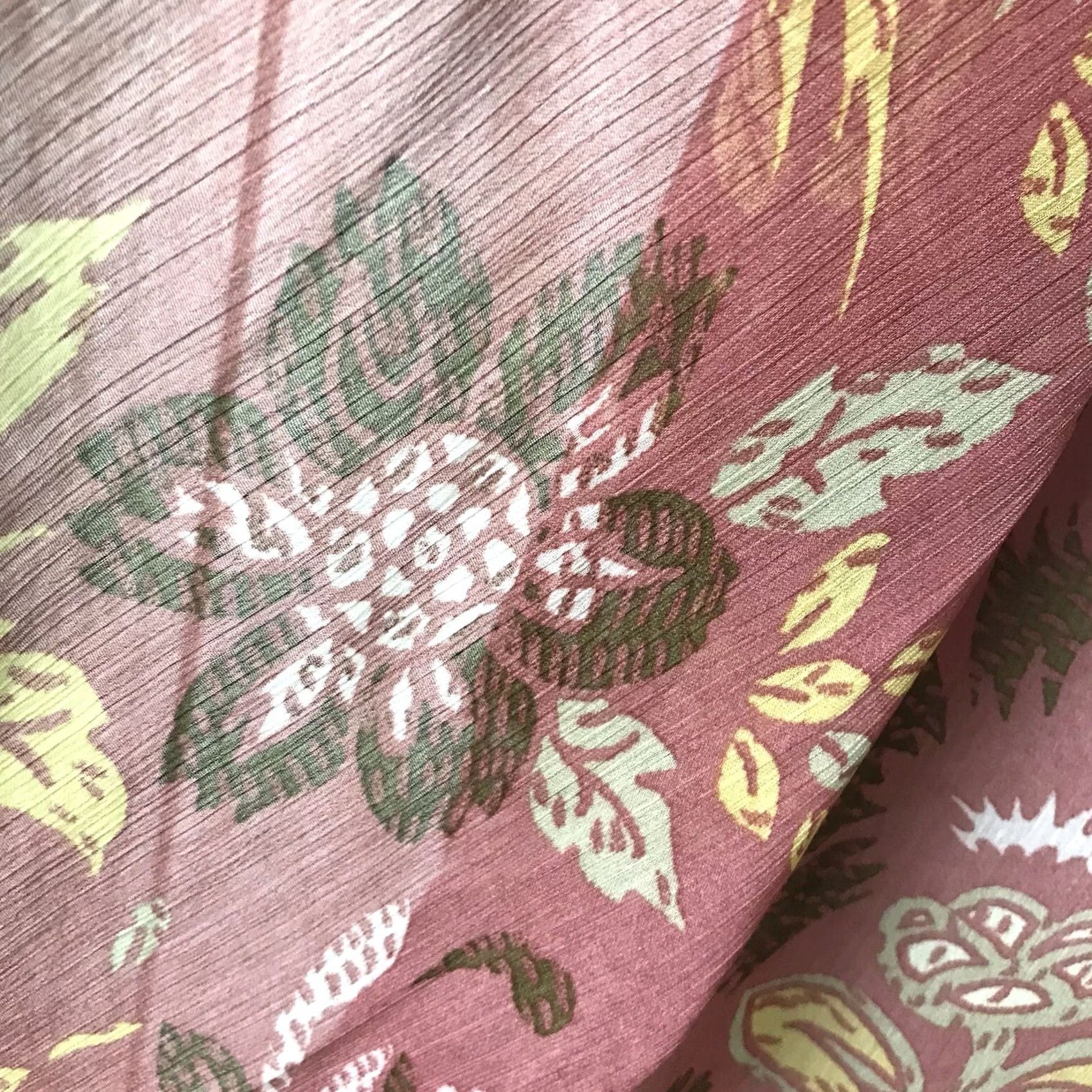 Vintage Sonoma Women Watermelon Red Floral Sheer Open Kimono Duster Cardigan OS Size ONE SIZE - 3 Thumbnail