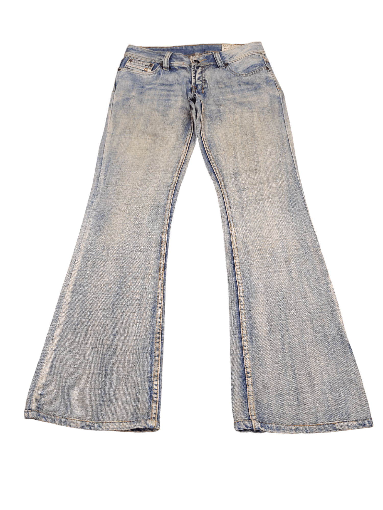 Diesel Flare Jeans Diesel D Logo Faded Low Rise Boot Cut Y2k Goa Size US 29 - 10 Thumbnail