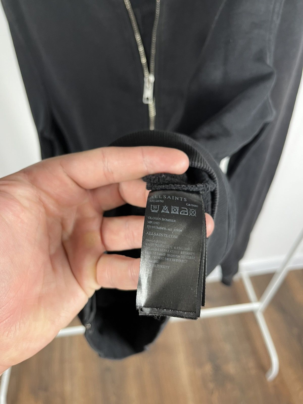 Allsaints AllSaints Men’s Black Bomber Jacket Zip Up Size S Casual Size US S / EU 44-46 / 1 - 8 Thumbnail