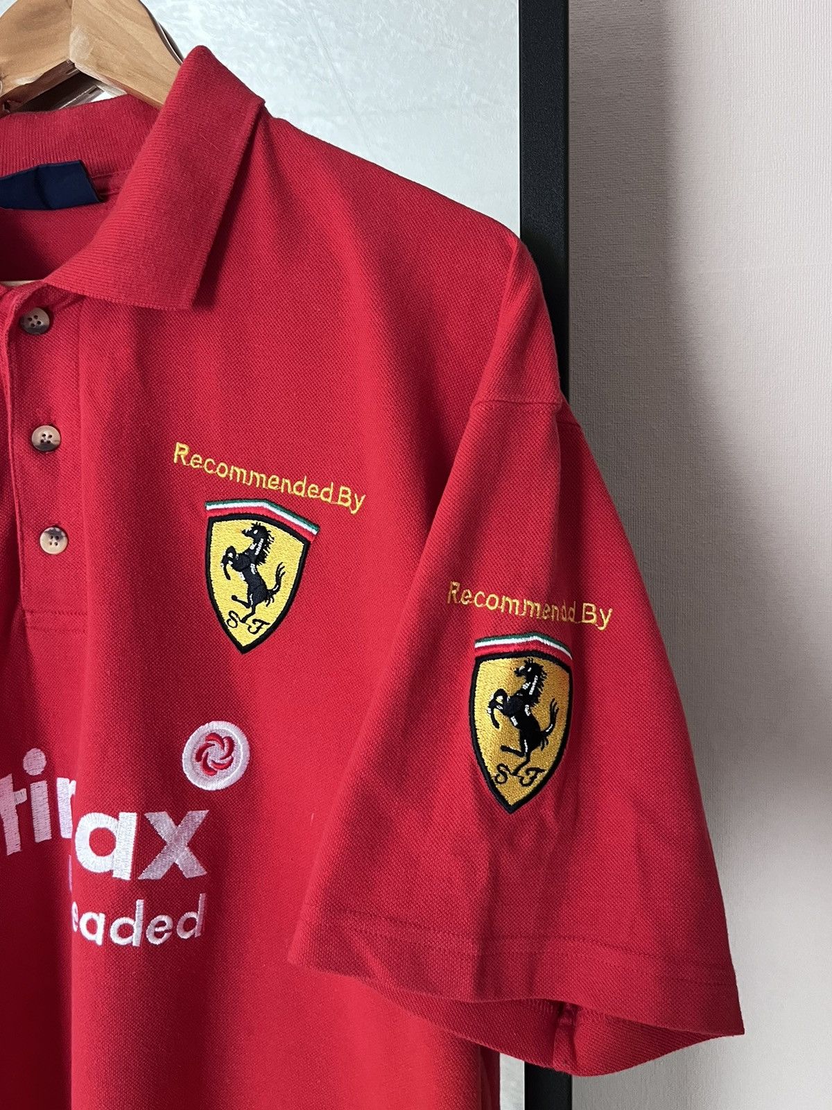 Dickies Vintage Dickies Ferrari Shell Red Polo Button Up Racing Size US XL / EU 56 / 4 - 2 Thumbnail
