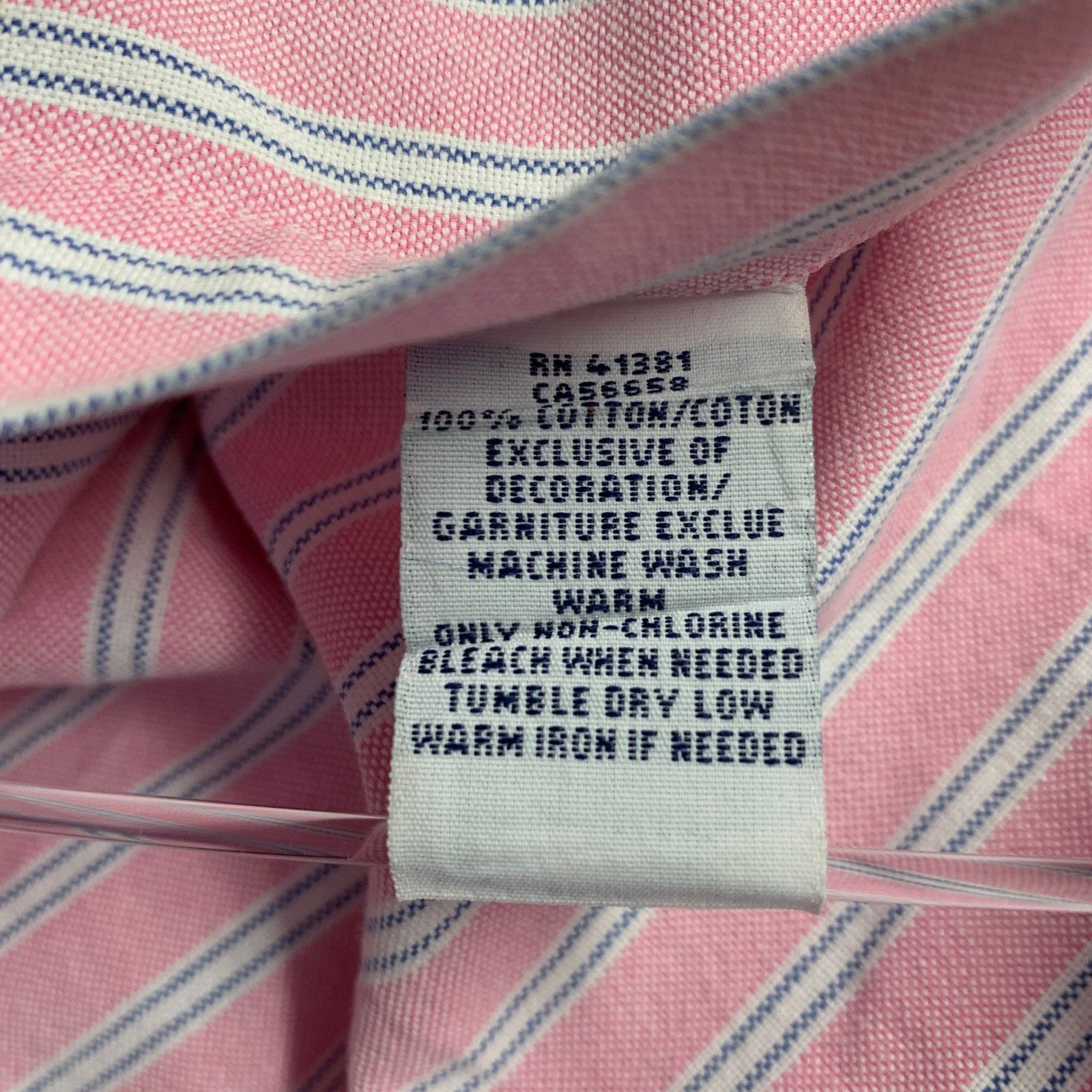 Ralph Lauren Pink White Stripe Cotton Button Down Long Sleeve Shirt Size US XXL / EU 58 / 5 - 6 Thumbnail