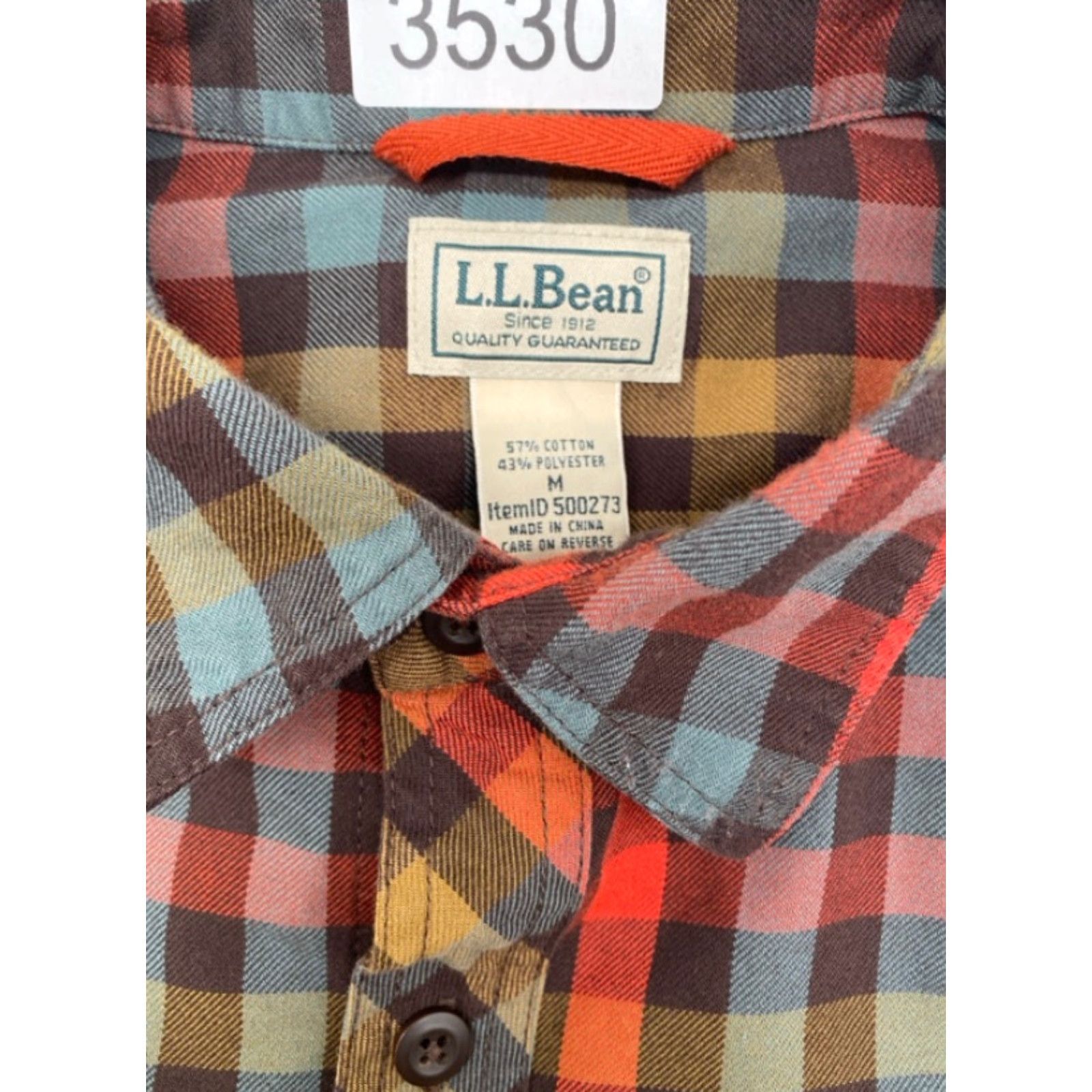 Vintage L.L. Bean 500273 Long Sleeve Button Up Mens Medium Check 100% Cotton Shirt 3530 Size US M / EU 48-50 / 2 - 7 Thumbnail