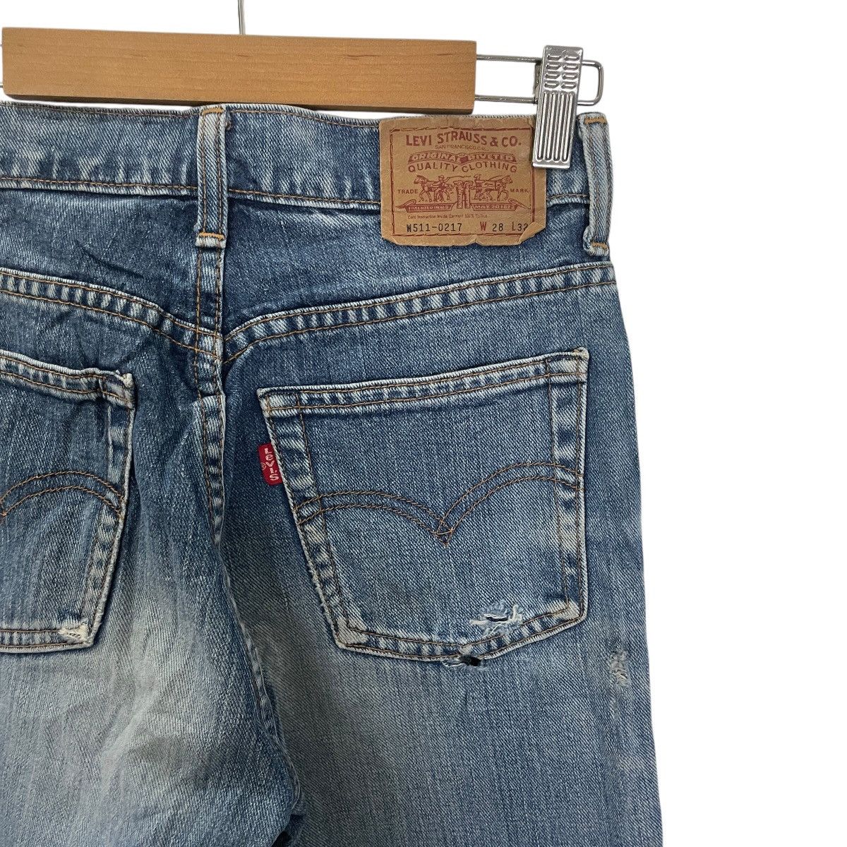 Levi's Vintage Levis W511-0217 Distressed Denim Size 26" / US 2 / IT 38 - 10 Thumbnail