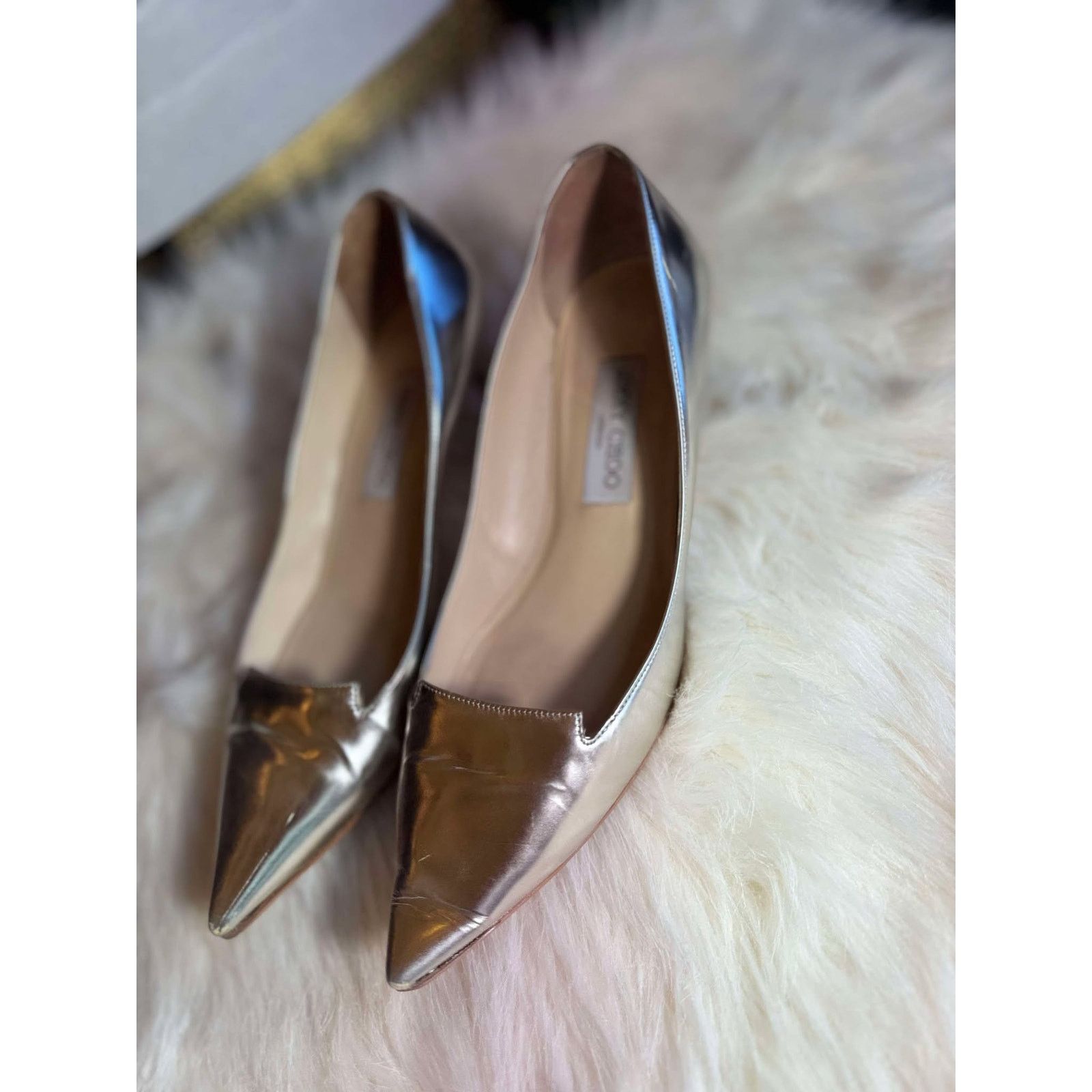 Jimmy Choo Authentic Jimmy Choo Snake Peep Toe Heels Size US 9.5 / IT 39.5 - 2 Thumbnail