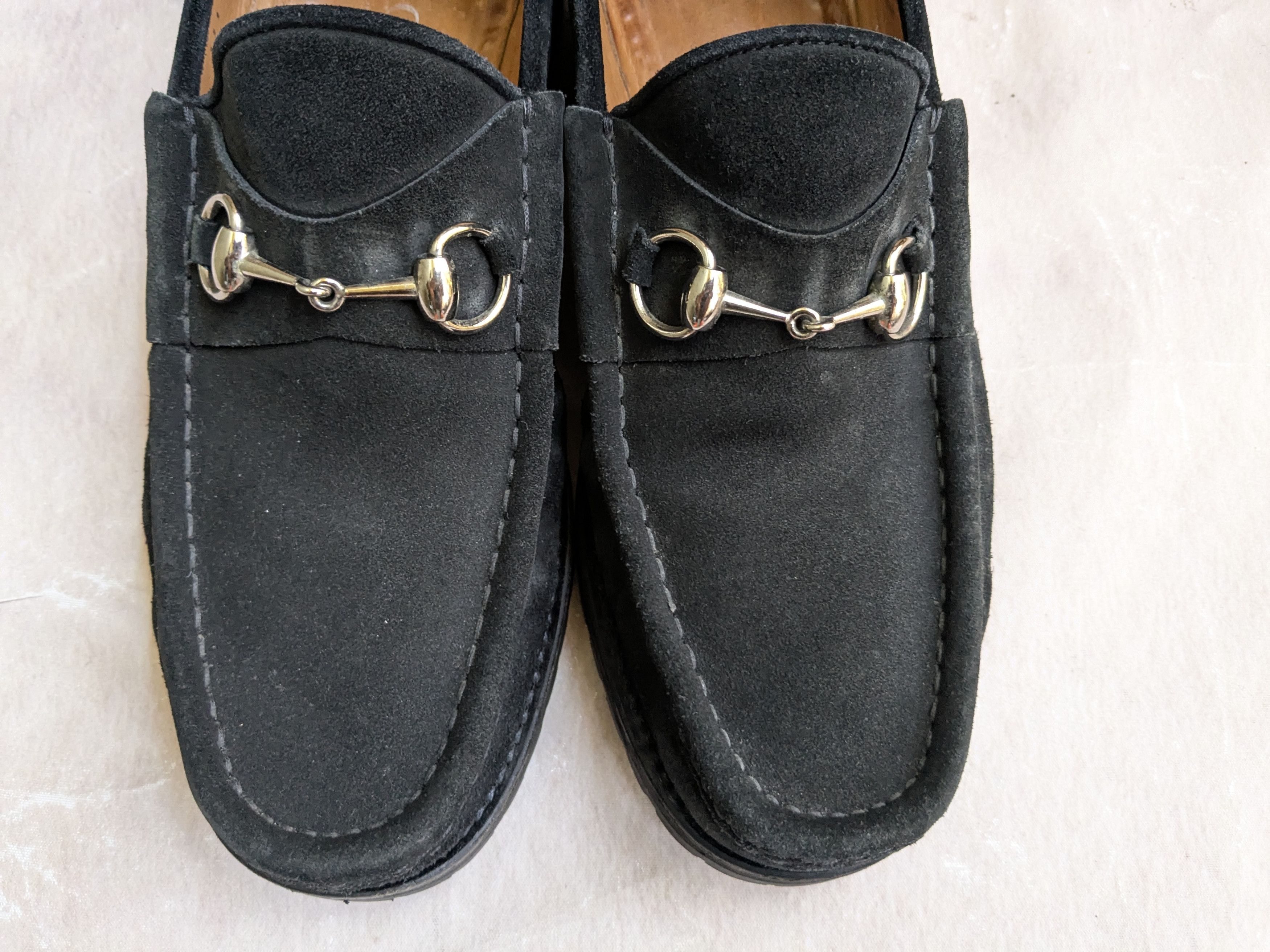 Gucci Gucci Horsebit Loafers Black Suede 11 Snaffle Bit Boat Size US 11 / EU 44 - 6 Thumbnail