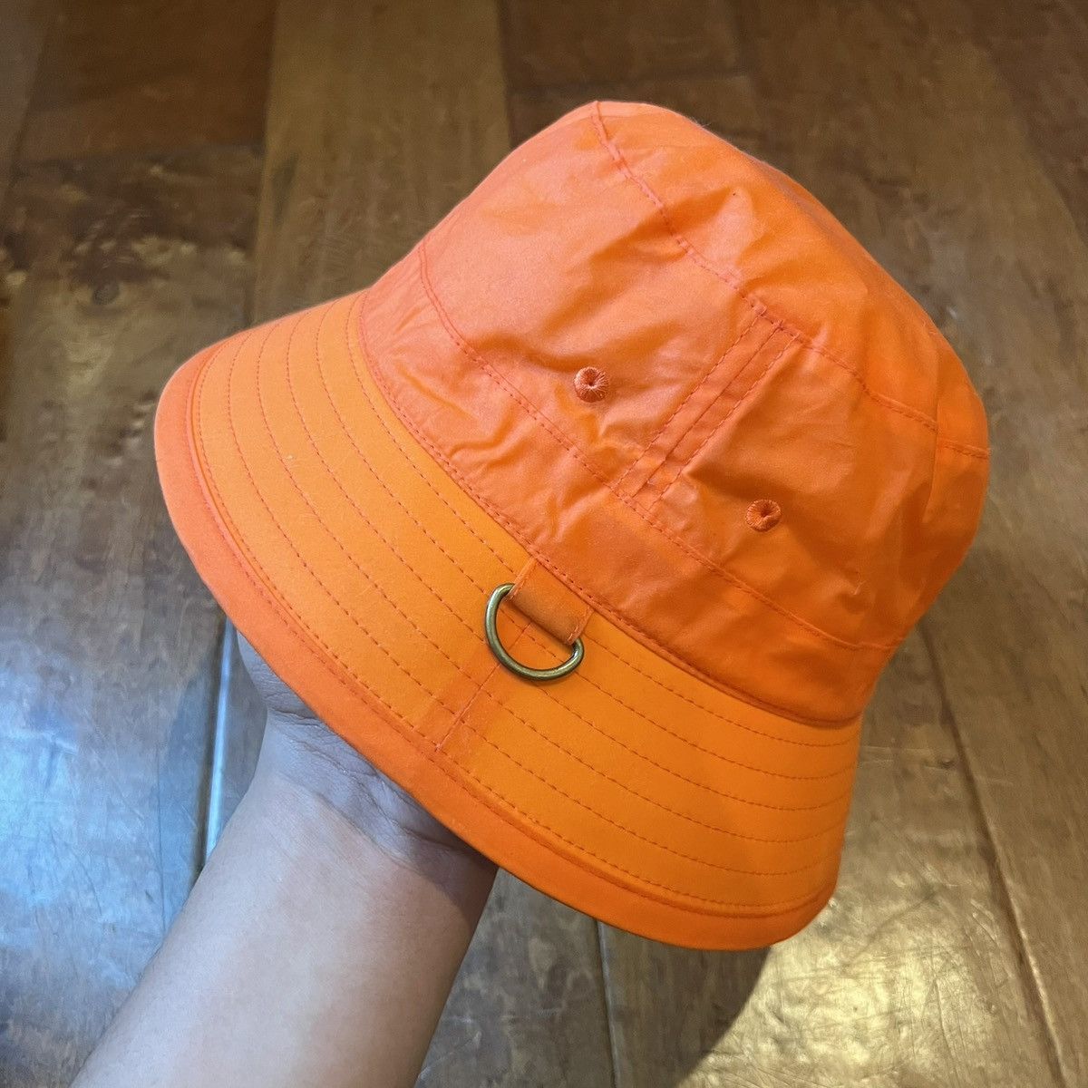 Supreme Supreme SS20 Barbour Waxed Cotton Orange Crusher Bucket Hat Size ONE SIZE - 4 Thumbnail