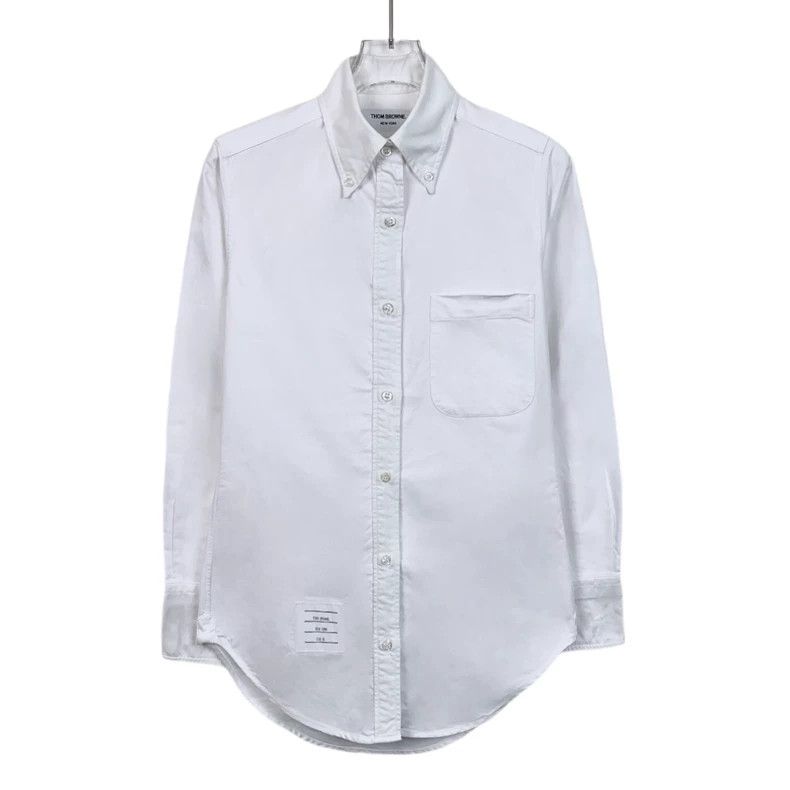 Thom Browne Thom Browne White Long Sleeve Shirt - dmc Size US S / EU 44-46 / 1 - 1 Thumbnail