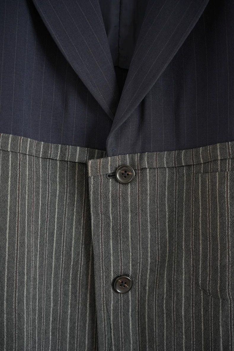 Yohji Yamamoto Yohji Yamamoto Yohji Yamamoto Striped Wool Suit Jacket Size US M / EU 48-50 / 2 - 4 Thumbnail