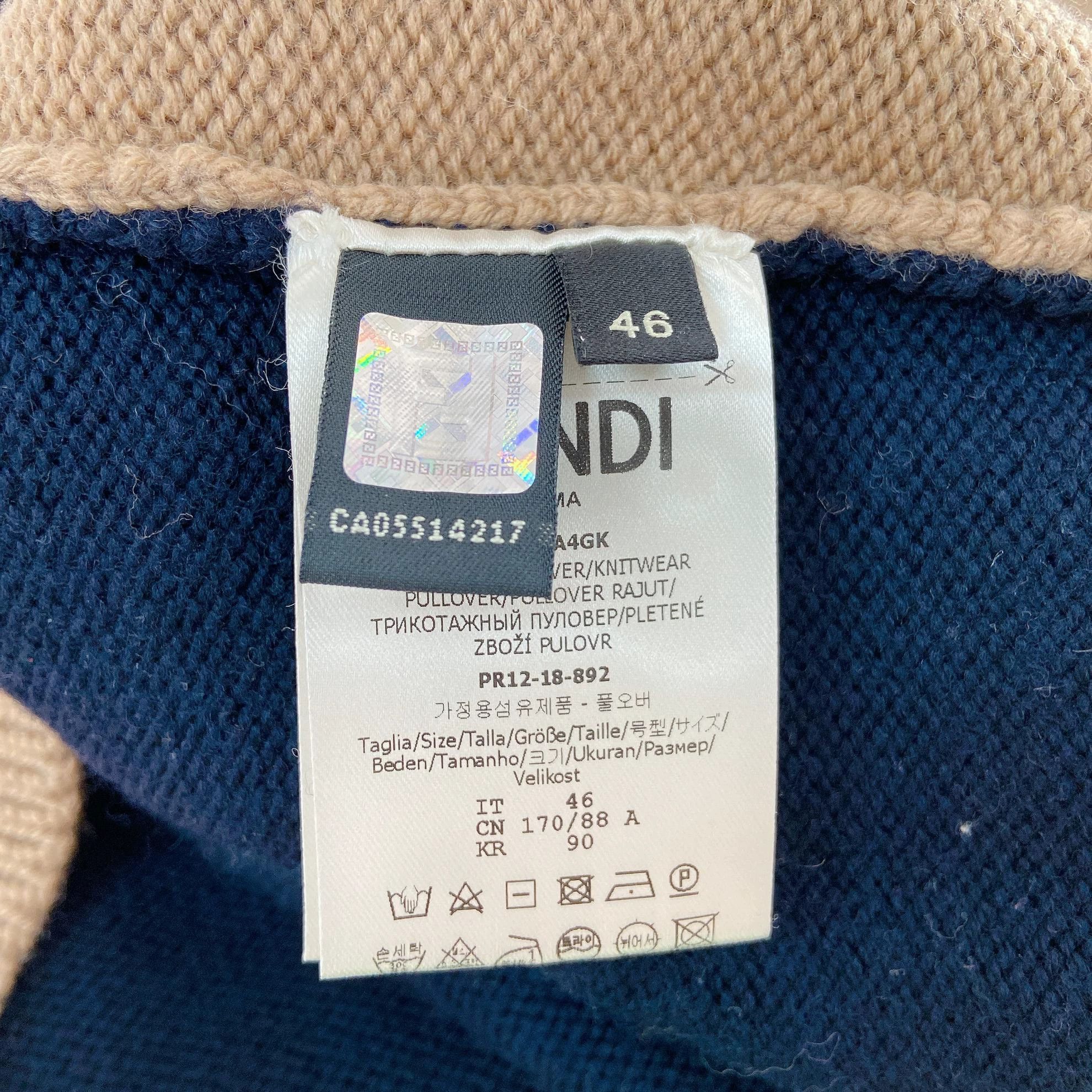 Fendi Fendi colorblocked knit pullover Size US S / EU 44-46 / 1 - 8 Thumbnail
