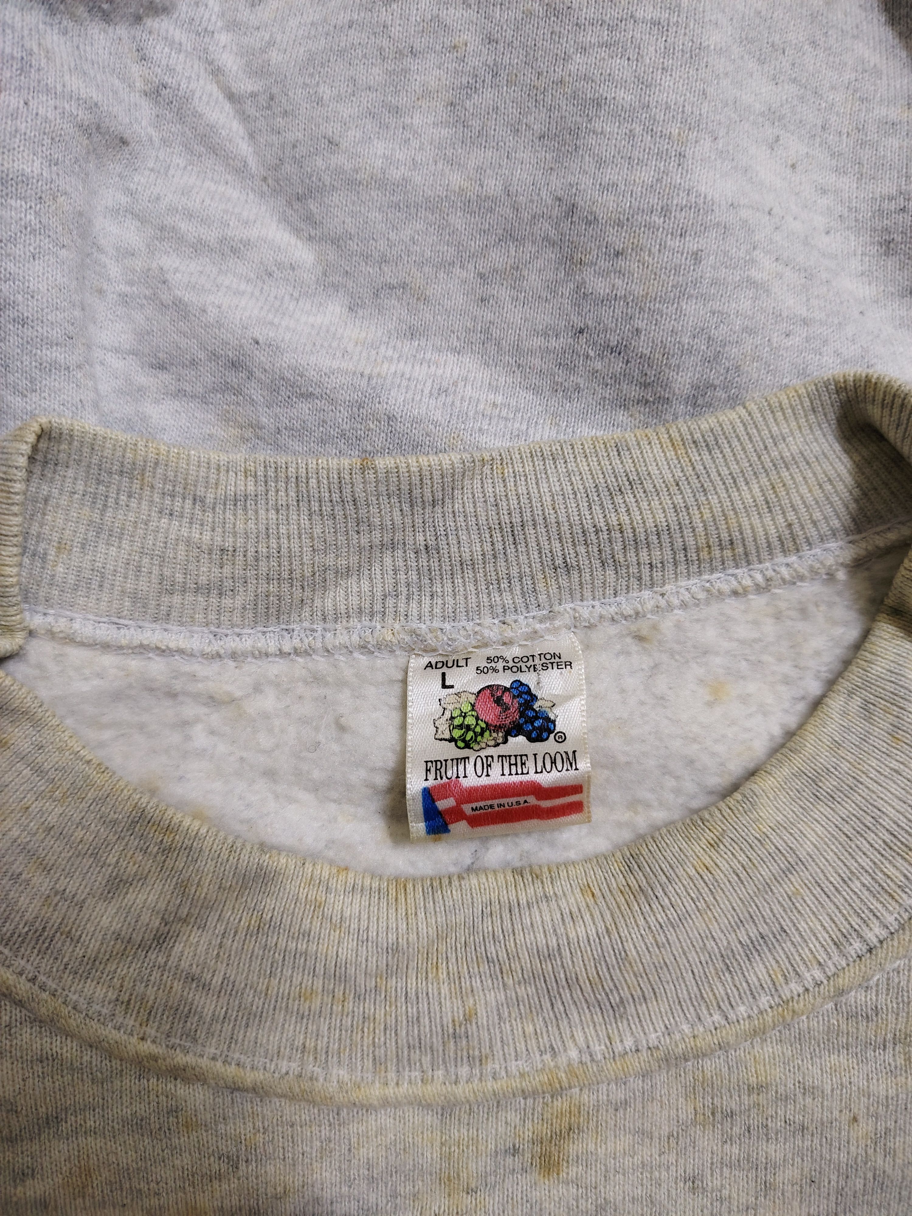 Fruit Of The Loom Vintage Shell Sweatshirt (Fruit of the Loom Made in USA) Size US L / EU 52-54 / 3 - 7 Thumbnail