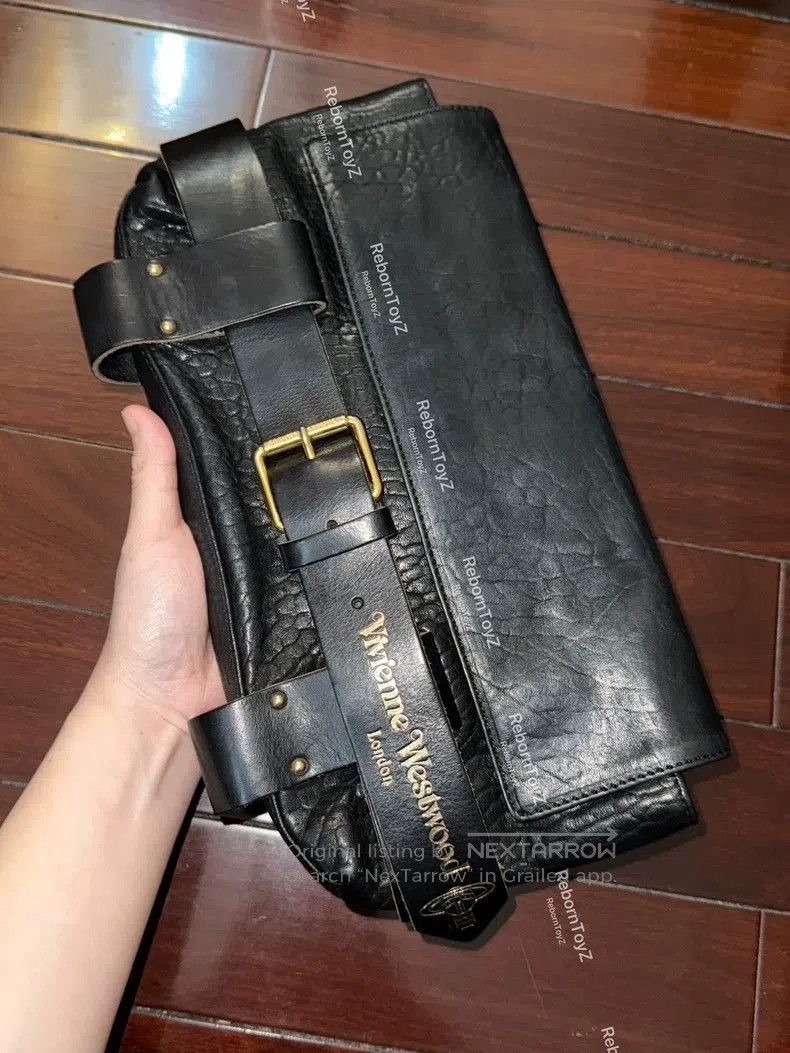 Vivienne Westwood Vivienne Westwood size os Black Punk Rock Belted Bag Handba Size ONE SIZE - 2 Thumbnail