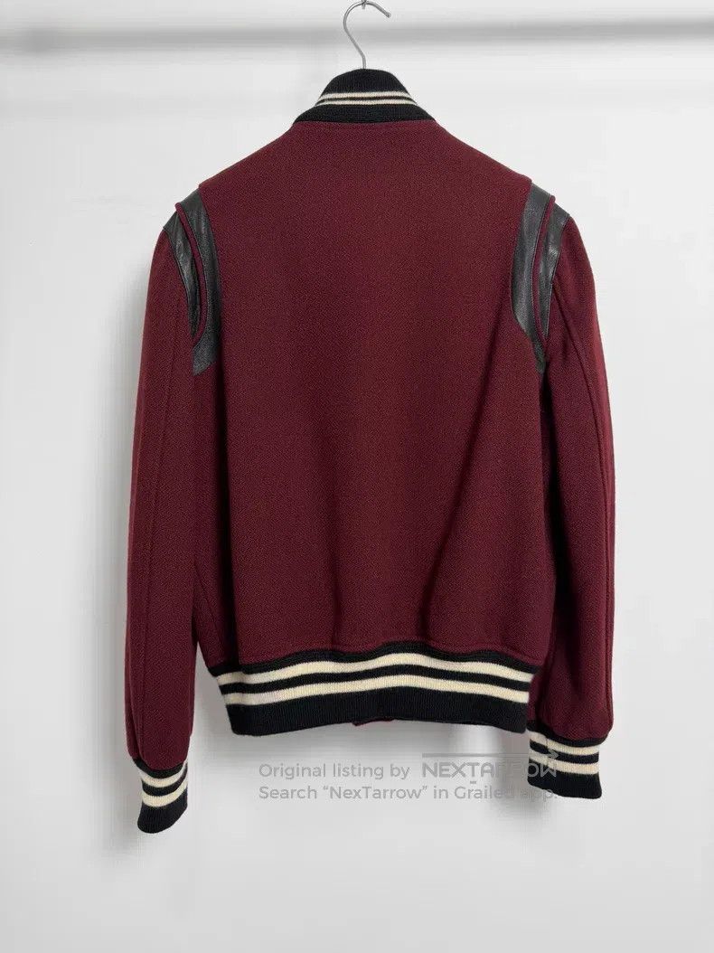 Saint Laurent Paris Saint Laurent Paris Burgundy leather baseball jacket Size US S / EU 44-46 / 1 - 2 Thumbnail