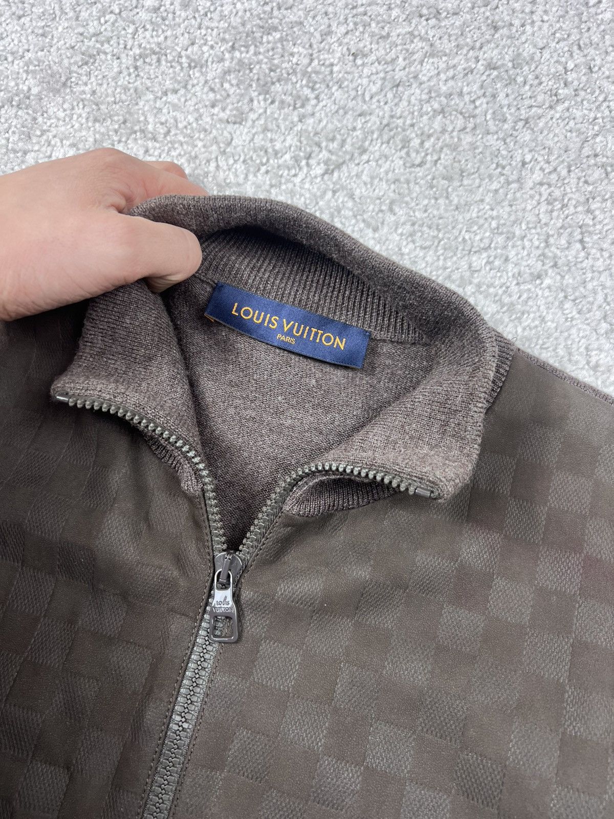 Louis Vuitton Louis Vuitton Brown Damier Signature Zip Up Cardigan Sweater Size US M / EU 48-50 / 2 - 5 Thumbnail