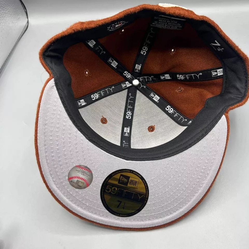 New Era Houston Astros Hat Men 7 1/4 59Fifty New Era MLB Fitted Wool Size ONE SIZE - 2 Thumbnail