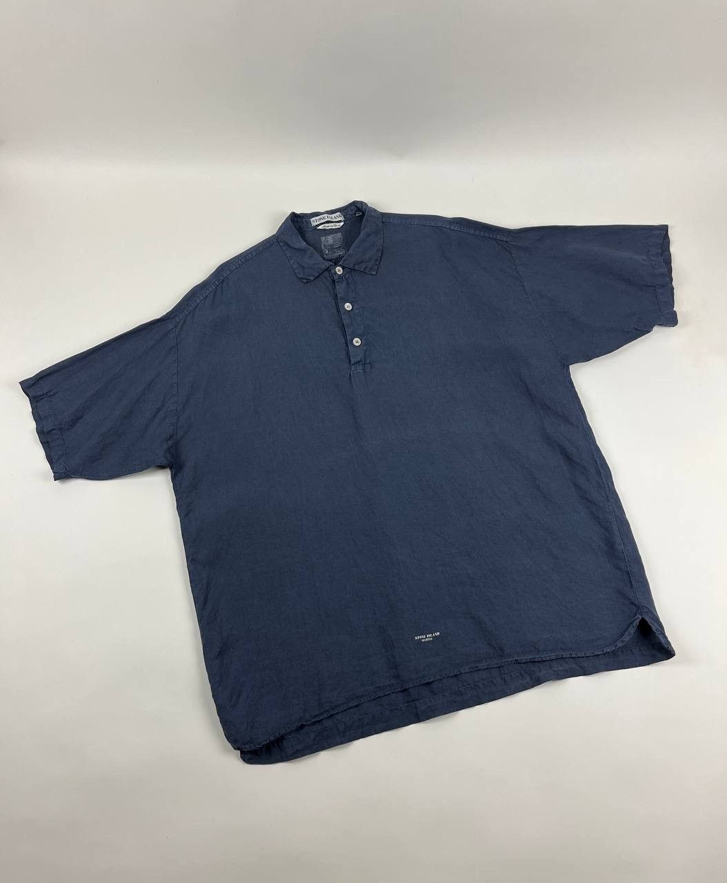 Stone Island Rare Vintage 1995 Stone Island Marina Linen Shirt Size US XXL / EU 58 / 5 - 4 Thumbnail