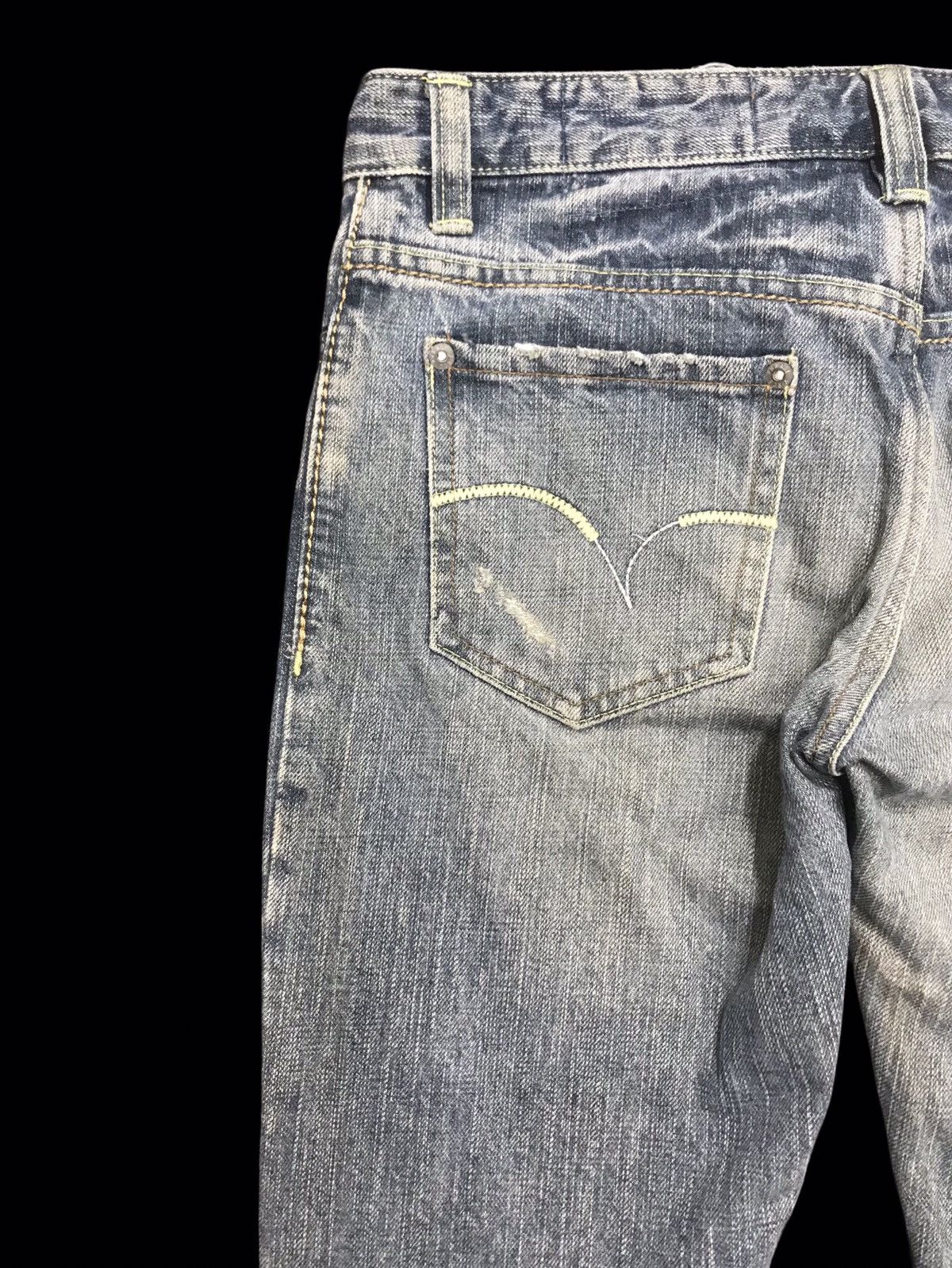 Japanese Brand 💥FLARE💥virca phrase Skinny Flare Distressed Denim F243 Size 30" / US 8 / IT 44 - 12 Thumbnail