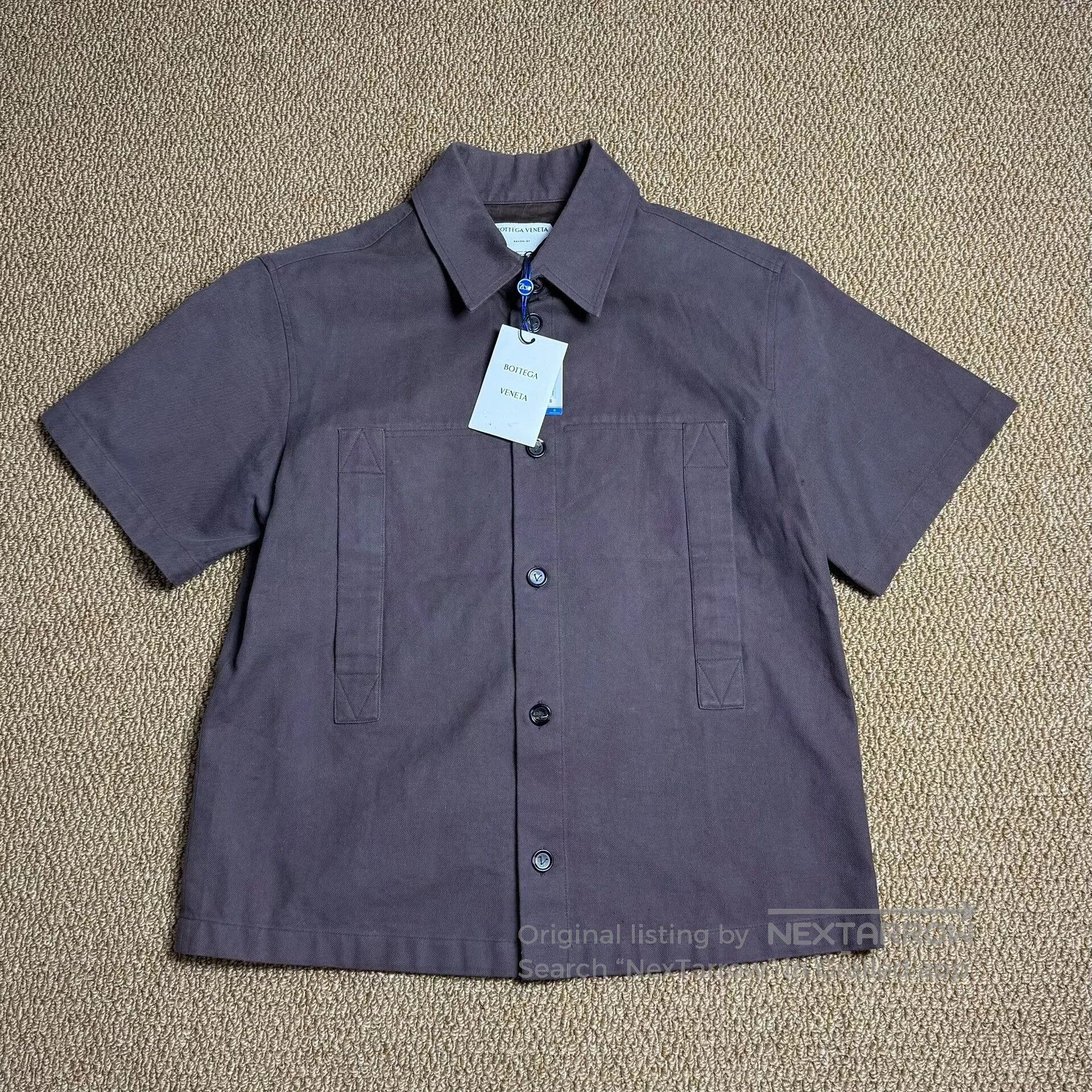 Bottega Veneta Bottega Veneta Men's Workwear Lumberjack Short-Sleeve Shirt Size US M / EU 48-50 / 2 - 1 Thumbnail