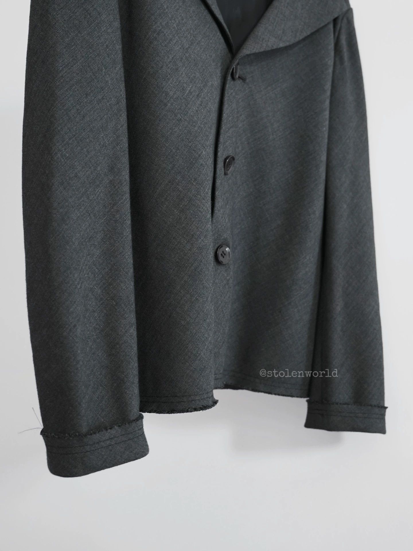Yohji Yamamoto Yohji Yamamoto Noir Cotton-Linen-Wool Suit Jacket Size S / US 4 / IT 40 - 4 Thumbnail