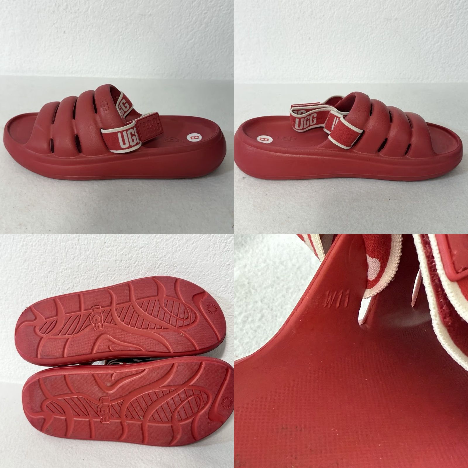 Ugg UGG SPORT YEAH SLIDE WOMENS US 11 SAMBA RED WATERPROOF SANDAL SLIDE SHOE Red 11 Womens Sport Yeah Slid‍e Size US 11 / IT 41 - 8 Thumbnail