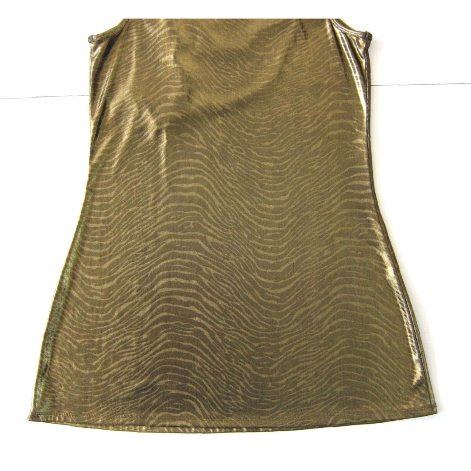 Vintage Bisou Bisou Y2K Gold Stretch Beaded Necklace Shift Tent Tank Tunic Dress Medium Size M / US 6-8 / IT 42-44 - 6 Thumbnail