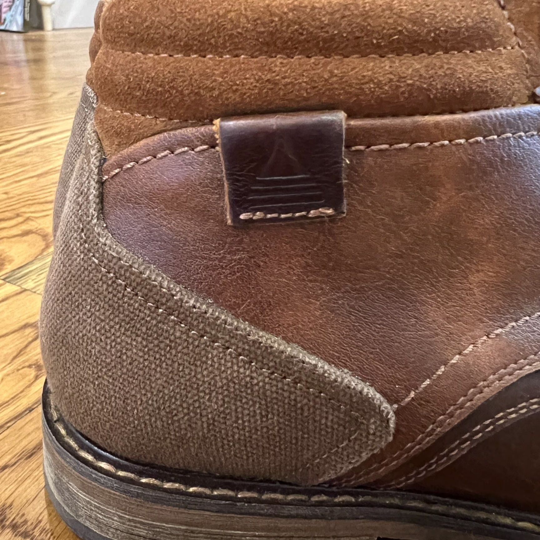 Aldo VINTAGE ALDO Men Brown Leather Suede Canvas Chukka Boots Size 9 Casual Formal Mens Size US 9 / EU 42 - 2 Thumbnail