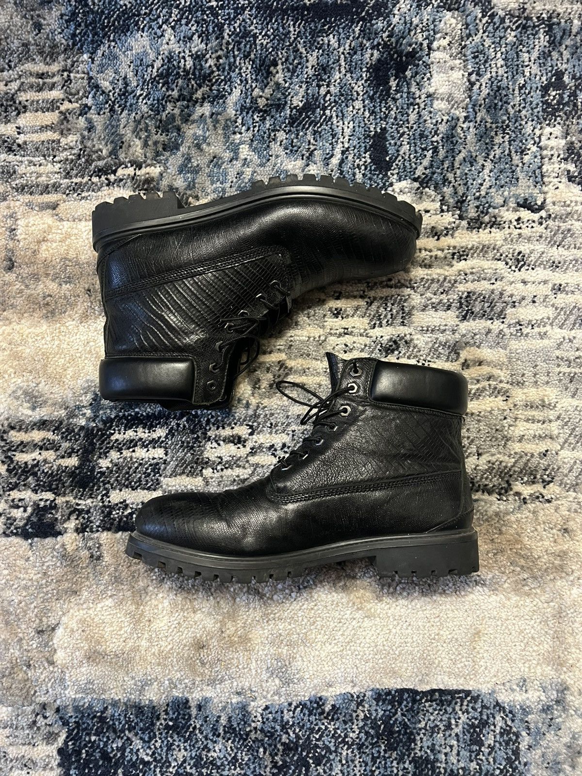 Pelle Pelle Pelle Pelle Black Snakeskin Leather Boots Size US 13 / EU 46 - 2 Thumbnail