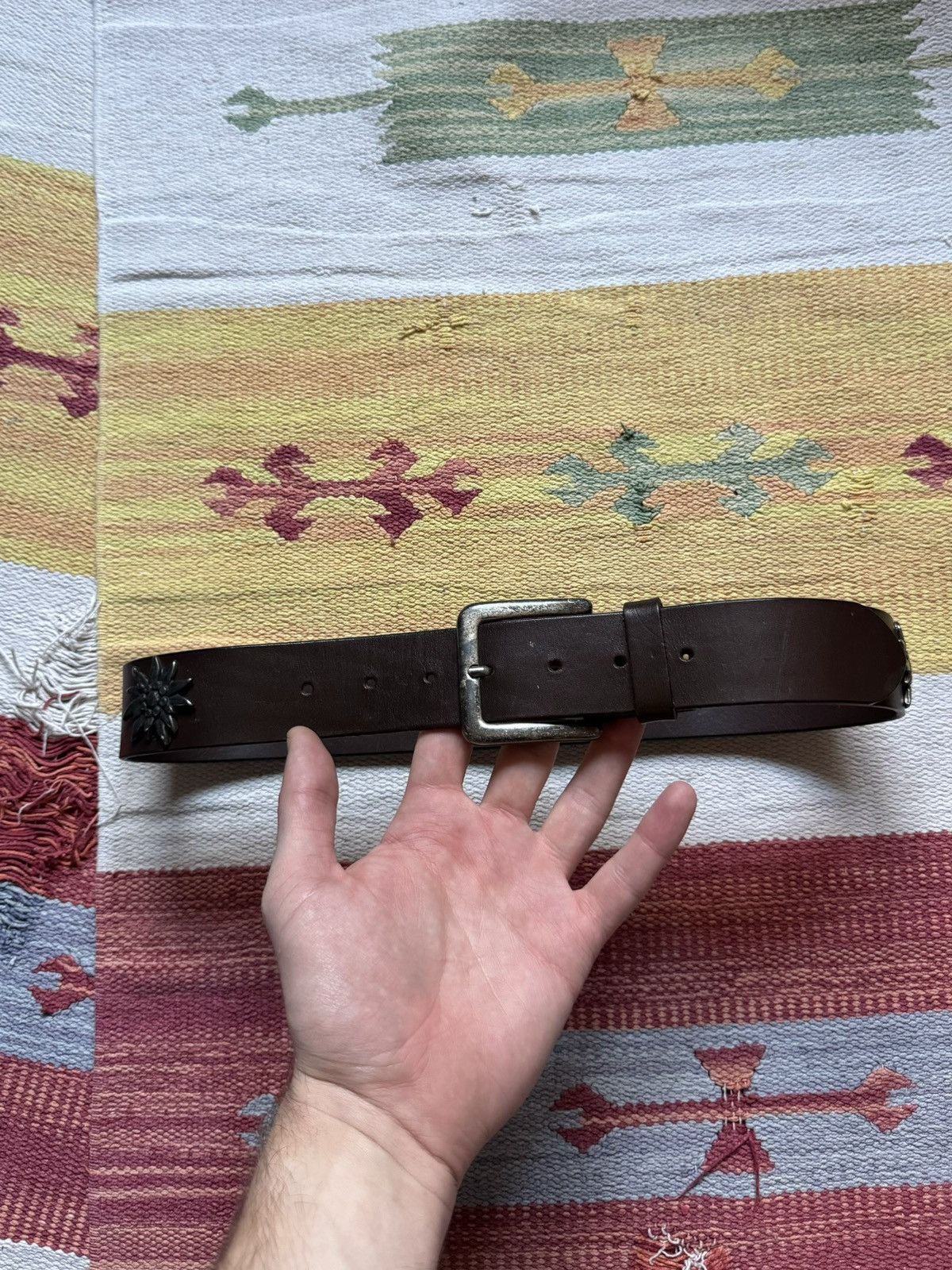 Genuine Leather Vintage 90’s Swiss Made Genuine Leather Brown Belt Size ONE SIZE - 1 Thumbnail