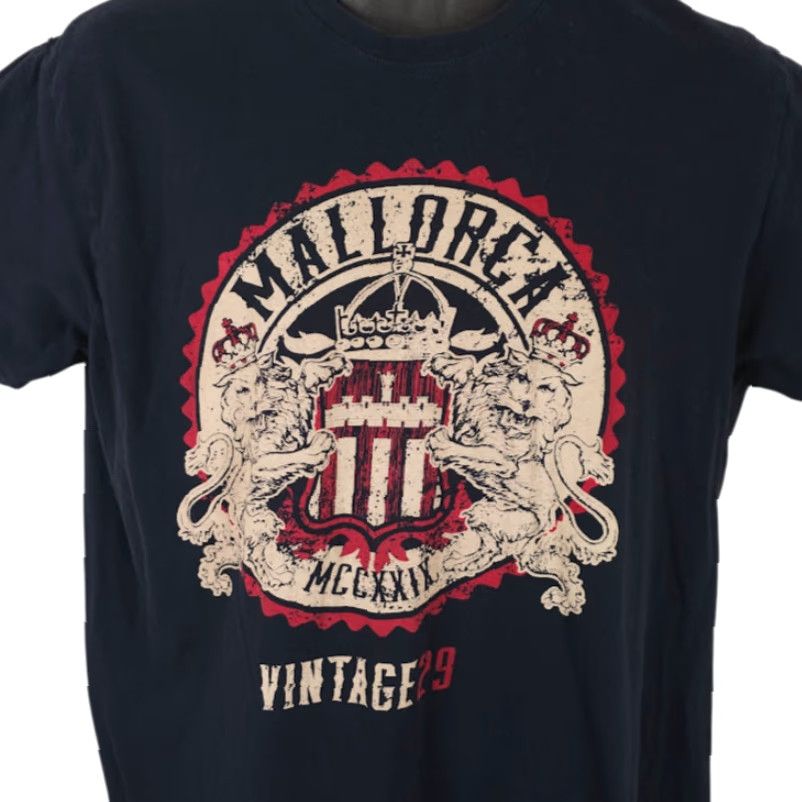 Vintage Mallorca Spain T Shirt Mens Size Large Black Travel Destination Tee Size US L / EU 52-54 / 3 - 2 Thumbnail
