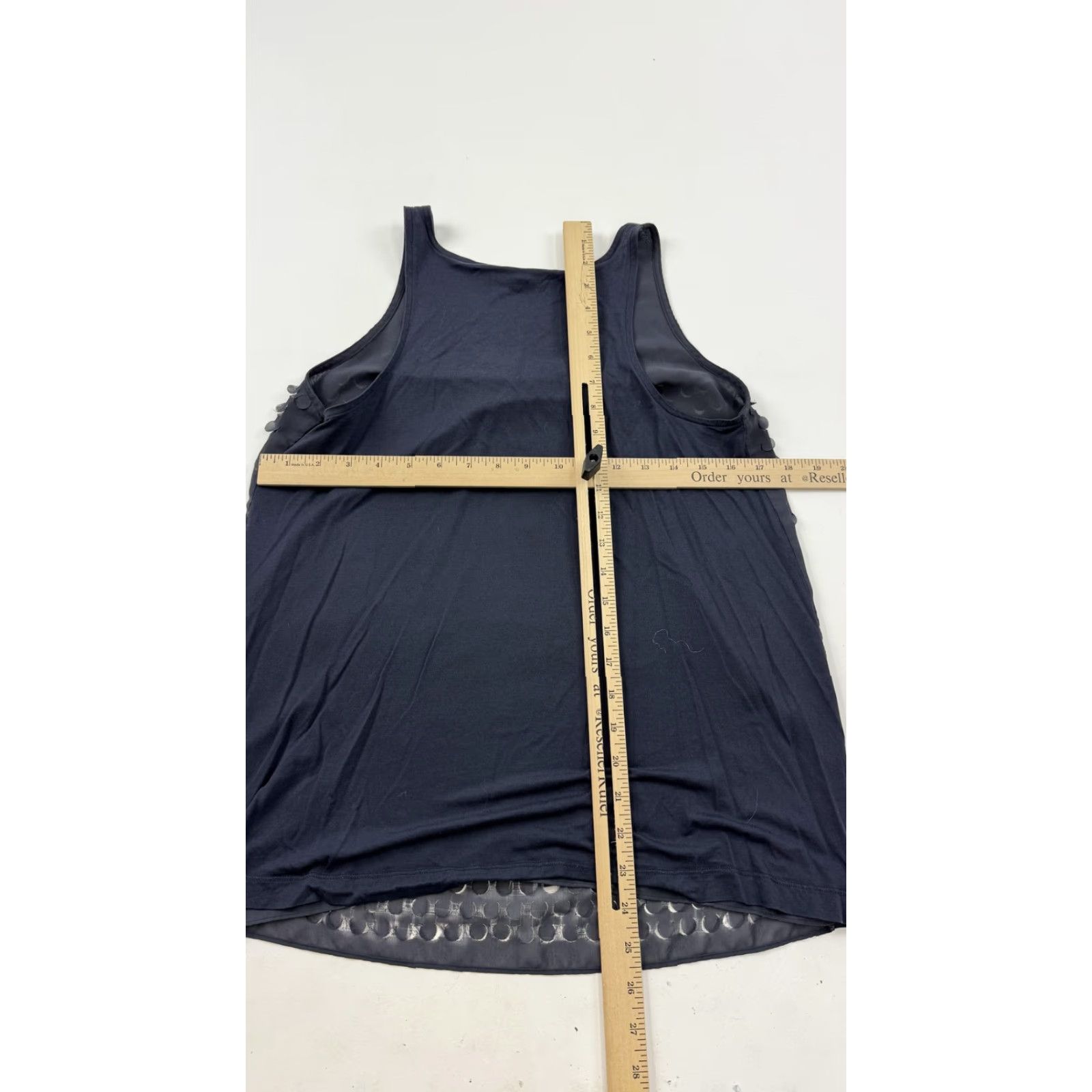 Club Monaco Club Monaco Tank Womens Medium Blue Textured Dot Applique Scoop Neck Size M / US 6-8 / IT 42-44 - 5 Thumbnail