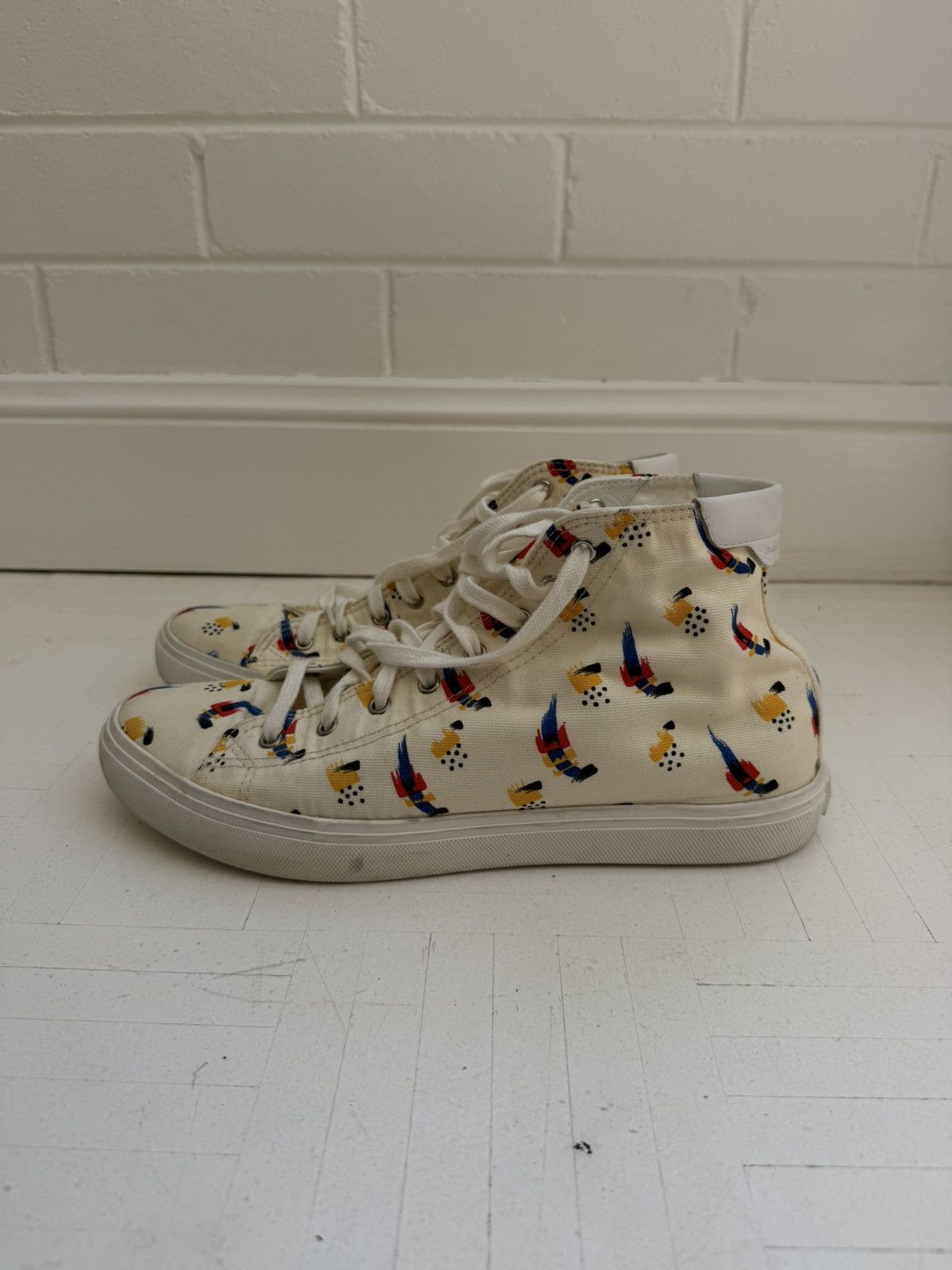Yves Saint Laurent YSL mid top sneakers barely worn Size US 10 / EU 43 - 3 Thumbnail