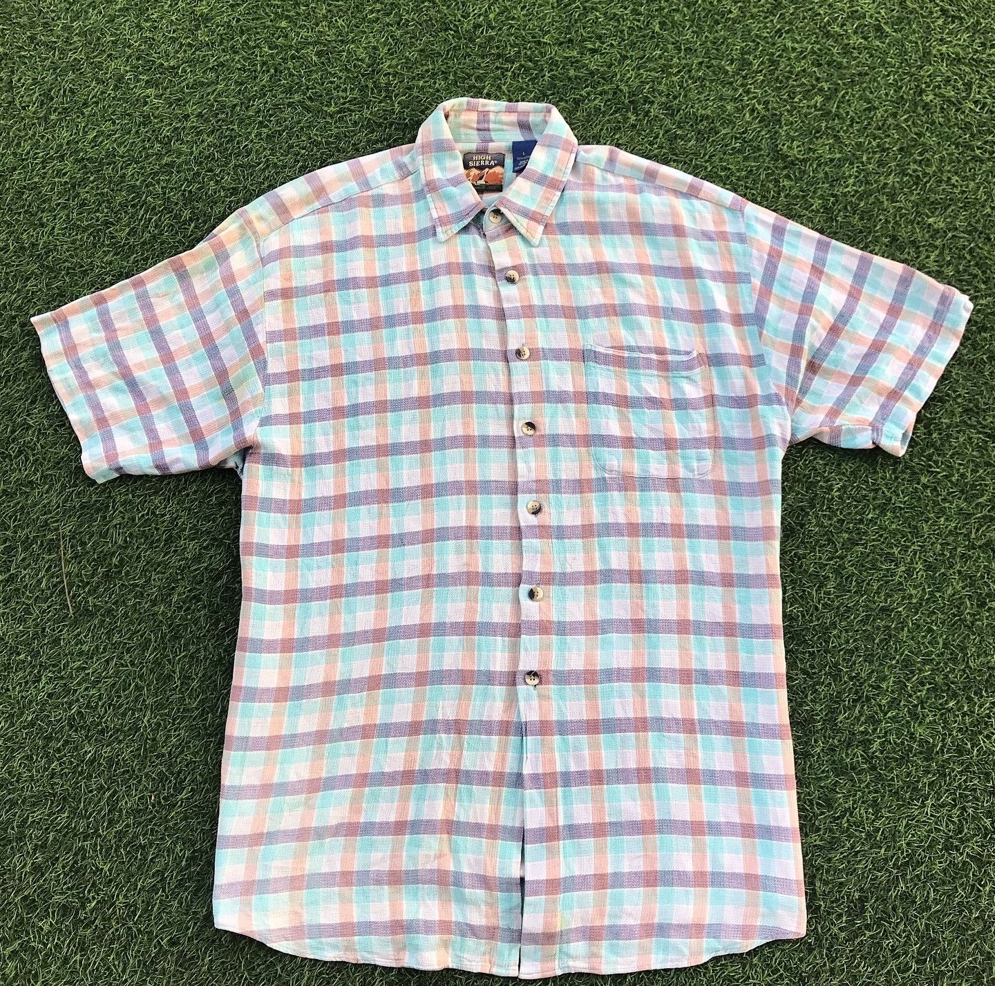 High Sierra × Sierra Designs High Sierra Button Up outdoor mountain casual Shirt short Size US L / EU 52-54 / 3 - 1 Thumbnail