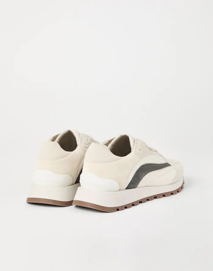 Brunello Cucinelli o1s1wg110526 Suede Low-Top Sneakers in Multicolor Size US 8.5 / IT 38.5 - 3 Thumbnail