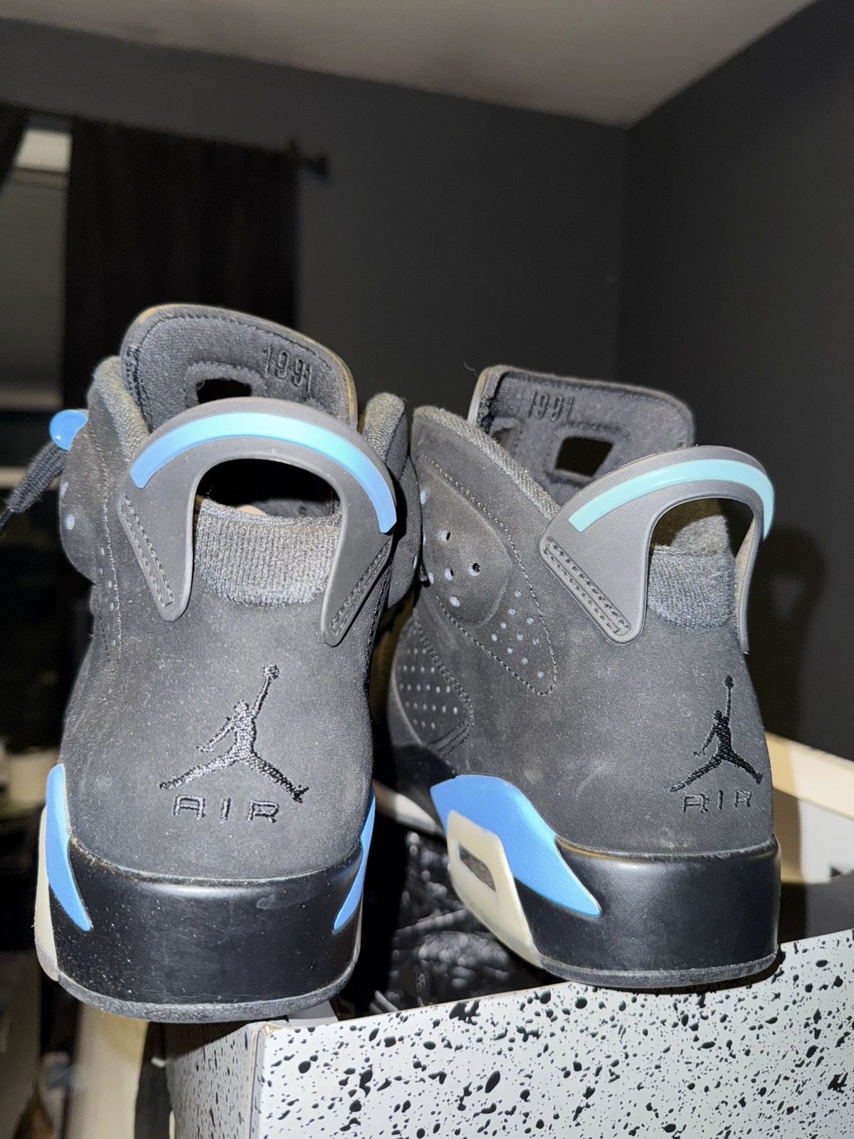 Jordan Brand Jordan 6 UNC Black Size US 9 / EU 42 - 6 Thumbnail